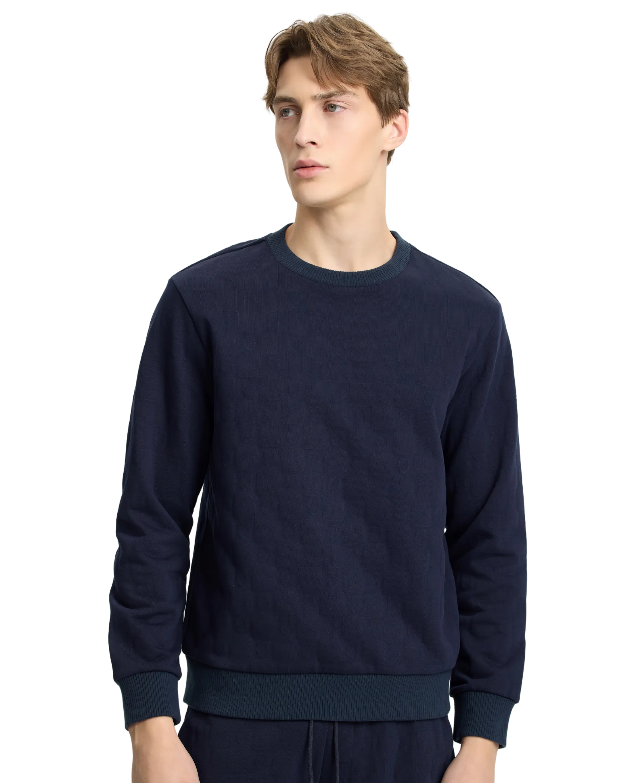 107973-495 | MEN'S ALL-OVER PATTERNED SWEATSHIRT | BLUE/MISC