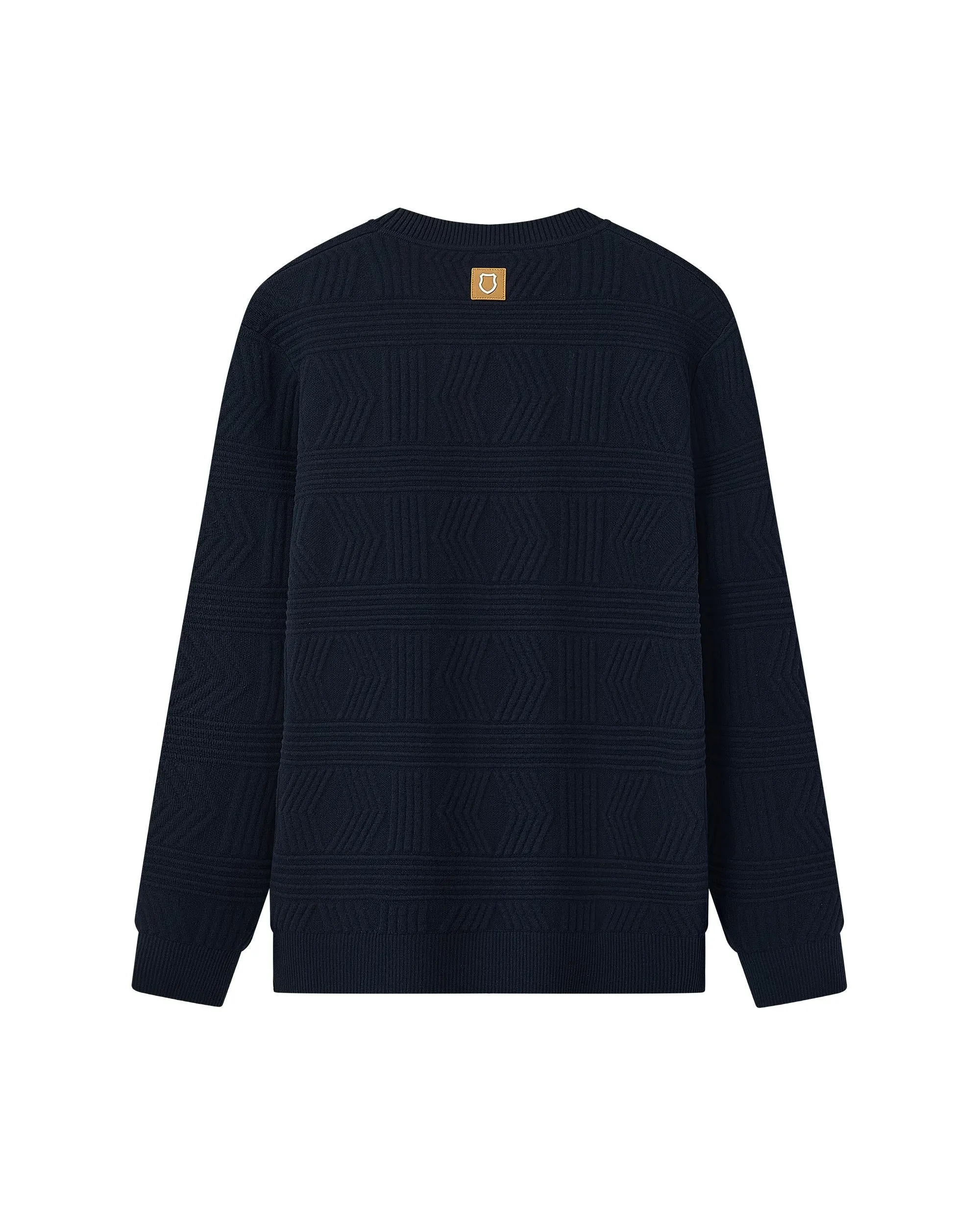 107988-495 | MEN'S K-SWISS LOGO ALL-OVER PATTERNED SWEATER | BLUE/MISC