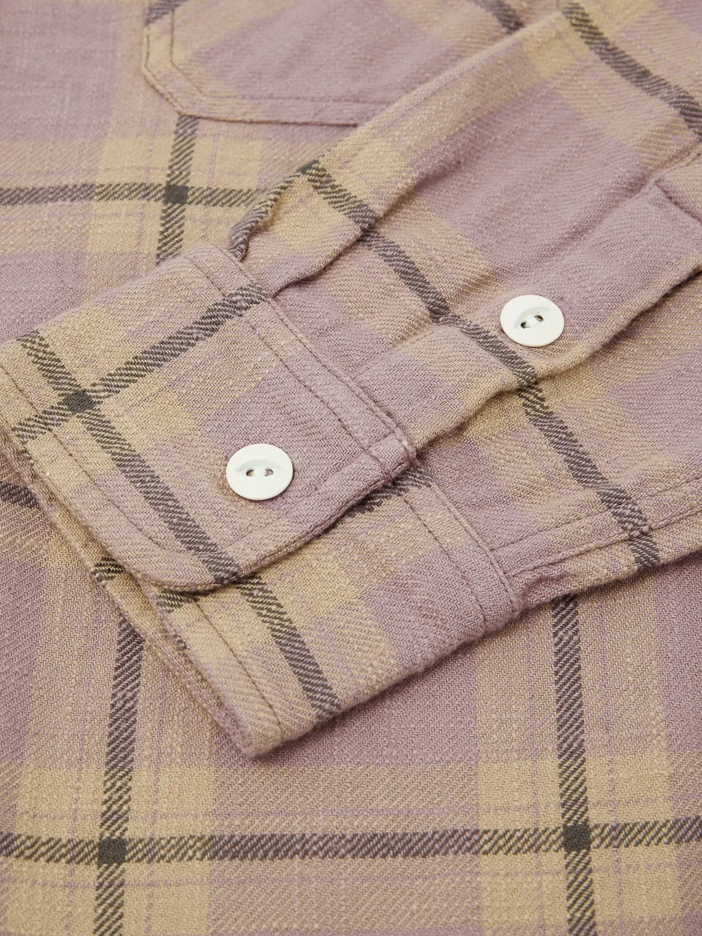 3sixteen Crosscut Flannel Mauve Slub Check