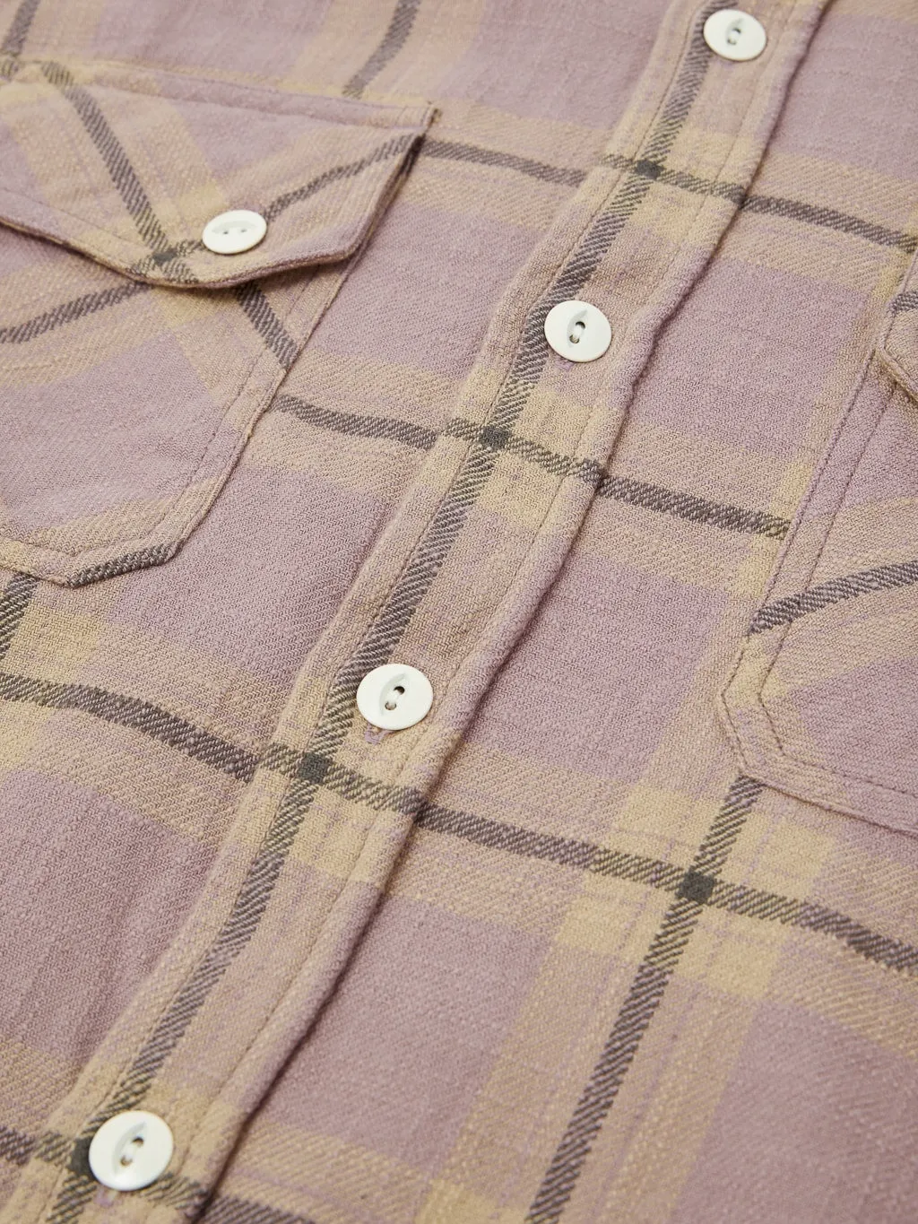 3sixteen Crosscut Flannel Mauve Slub Check