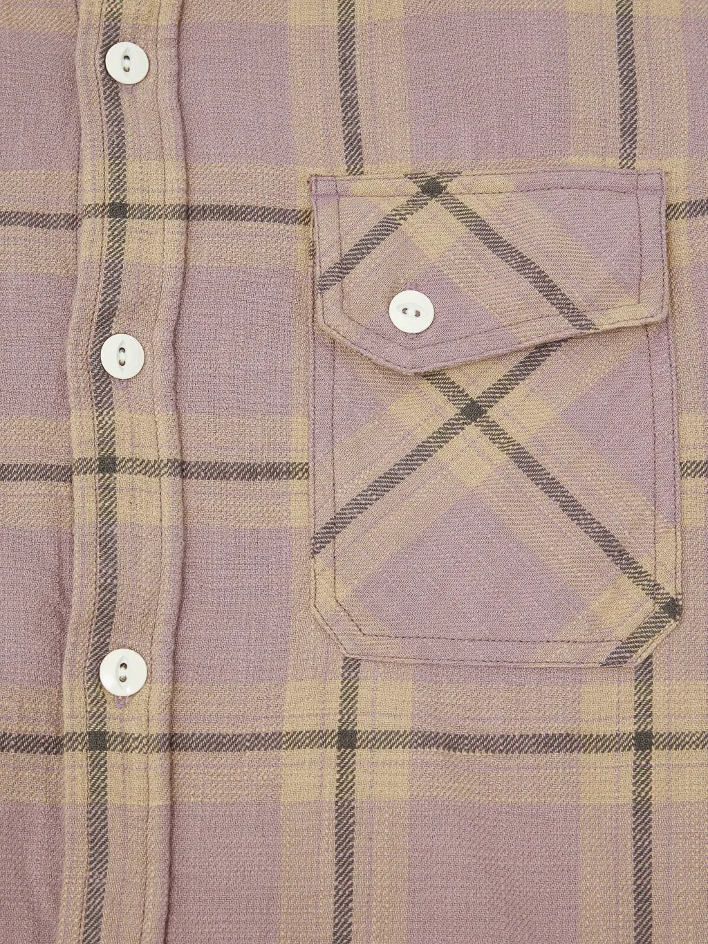 3sixteen Crosscut Flannel Mauve Slub Check