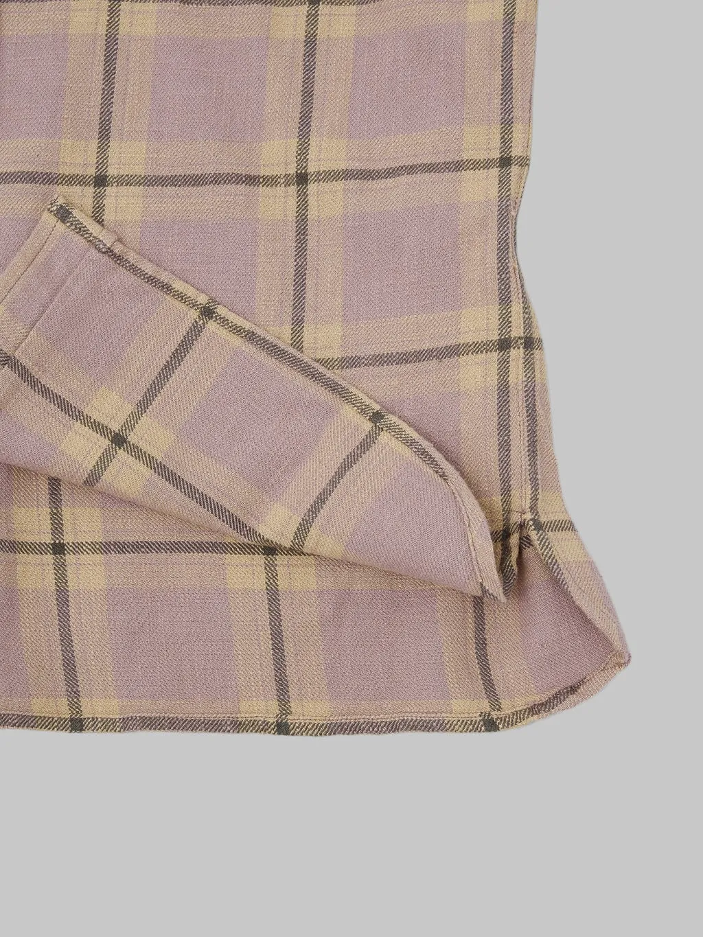 3sixteen Crosscut Flannel Mauve Slub Check