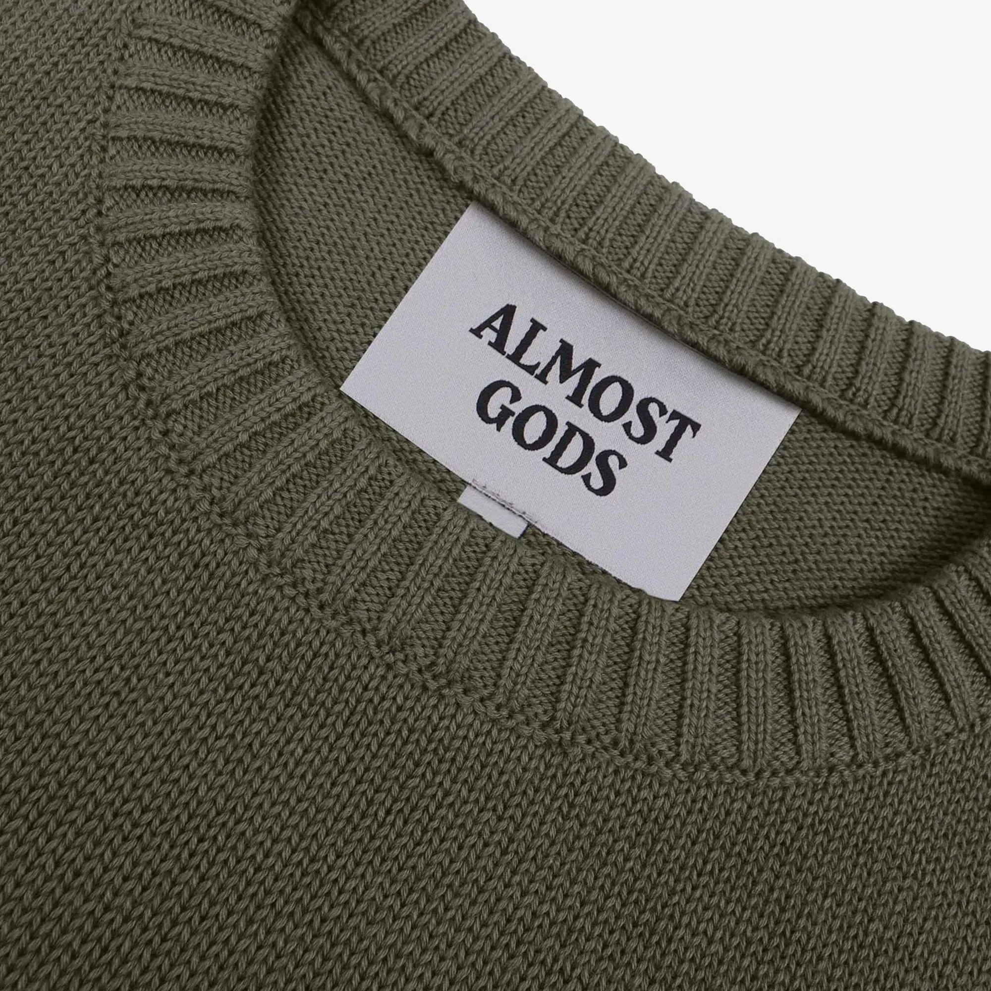 ALMOST GODS | ALPHA CROSS KNIT SWEATER { OLIVE