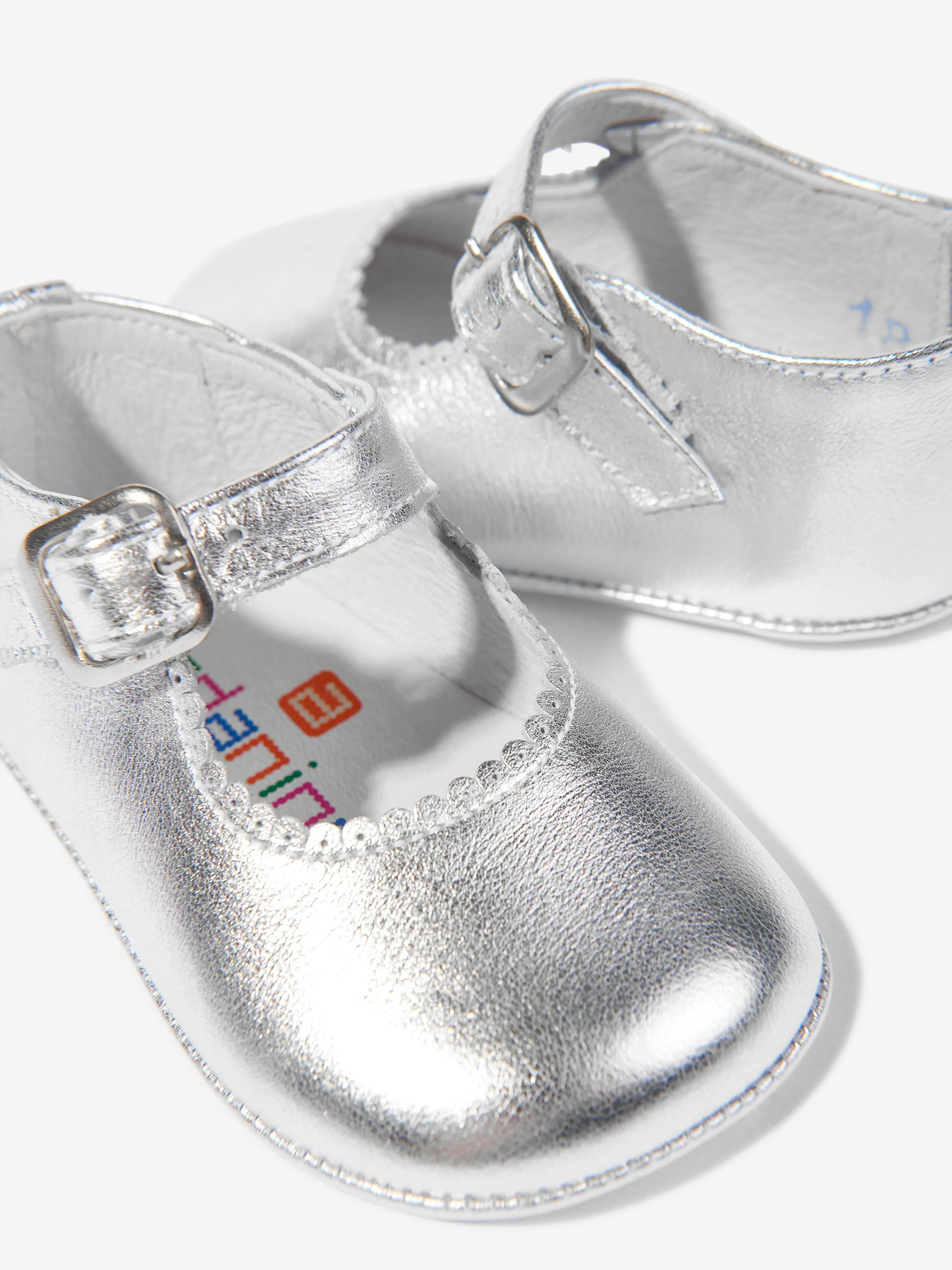 Baby Girls Leather Mary Jane Shoes in Silver