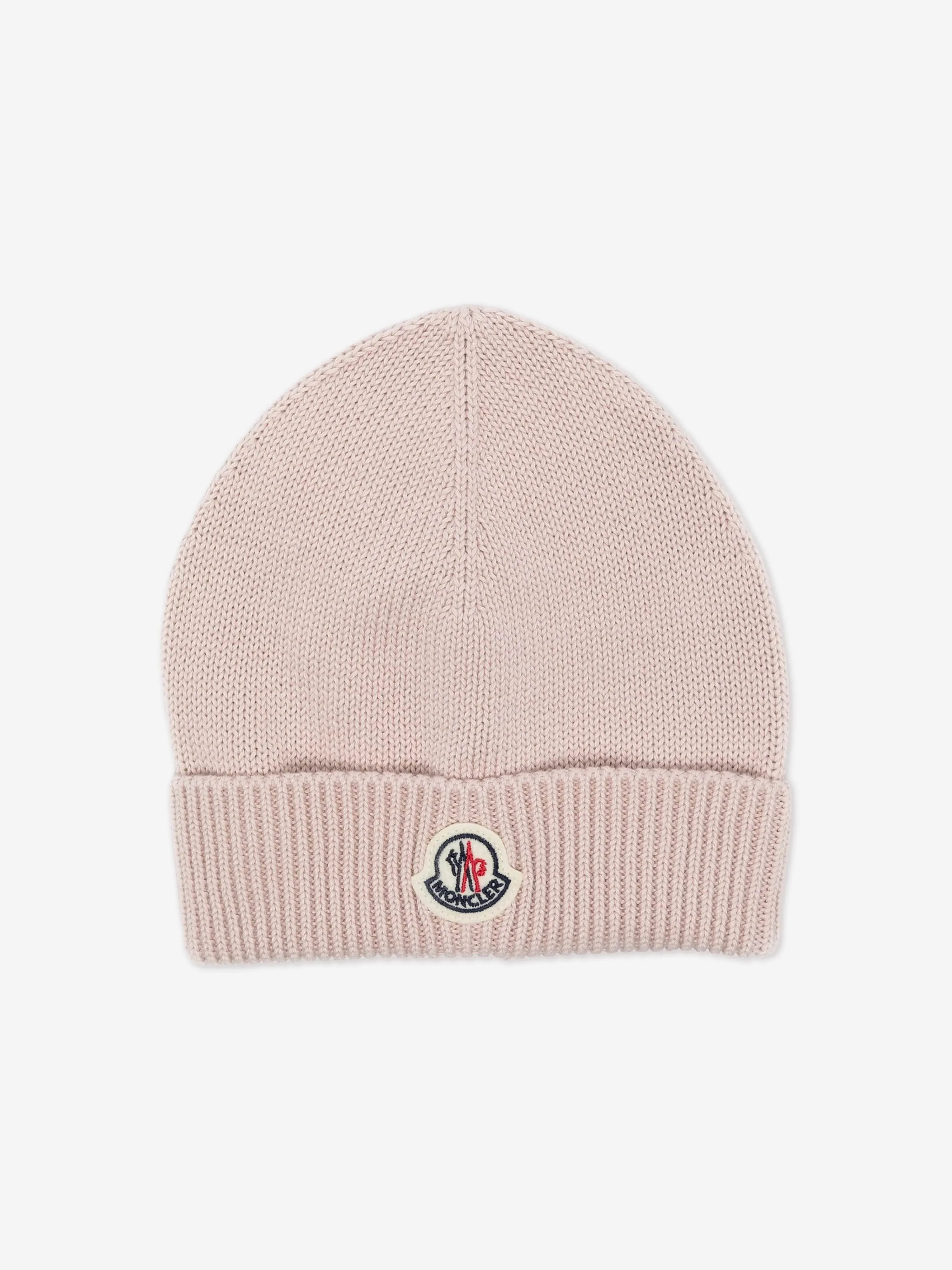 Baby Girls Logo Beanie Hat in Pink