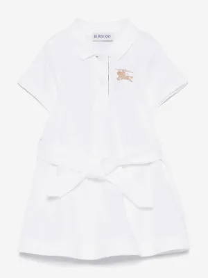 Baby Girls Mini Astrid Polo Dress in White