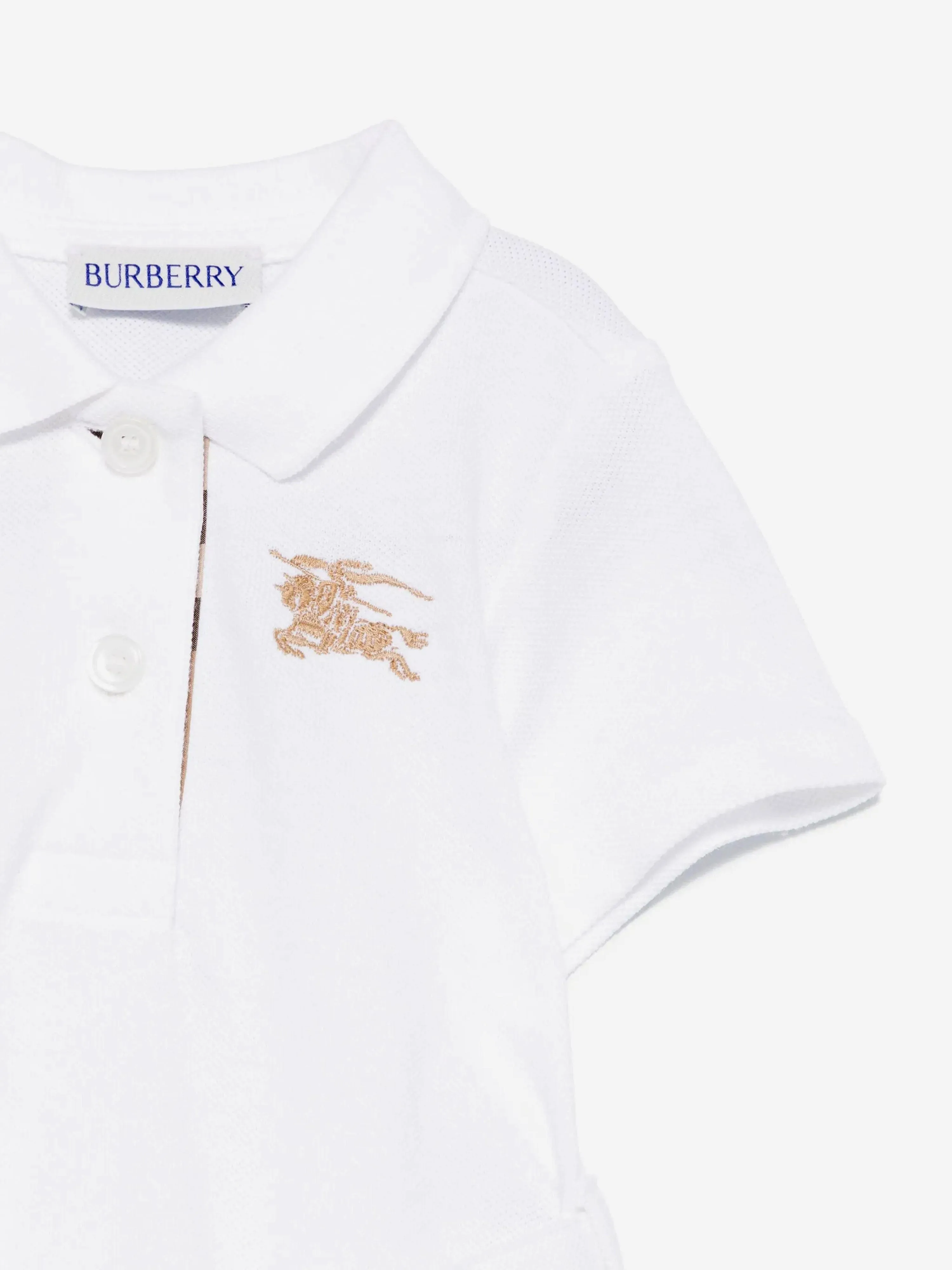Baby Girls Mini Astrid Polo Dress in White