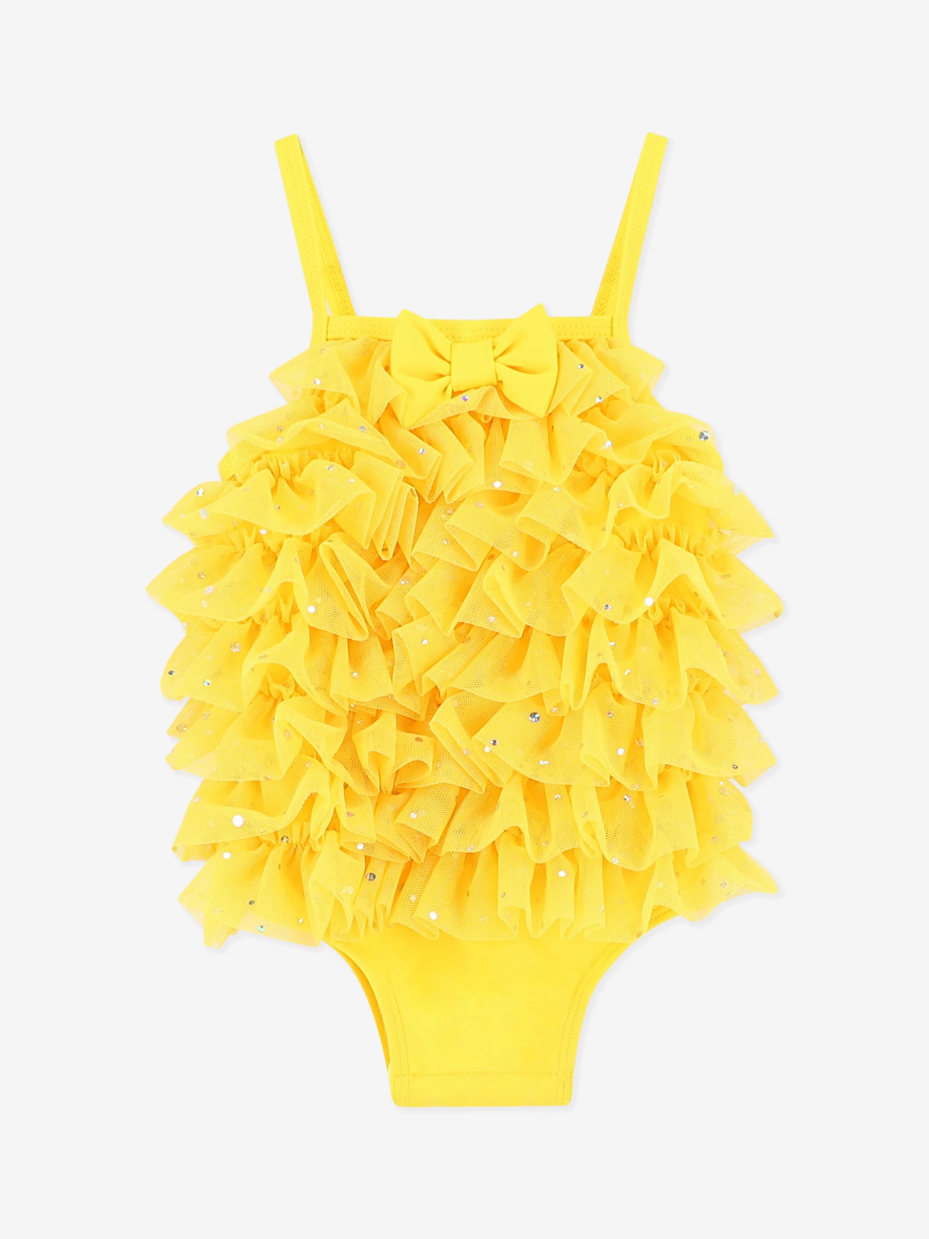 Baby Girls Minnow Sparkle Swimsuit in Yellow