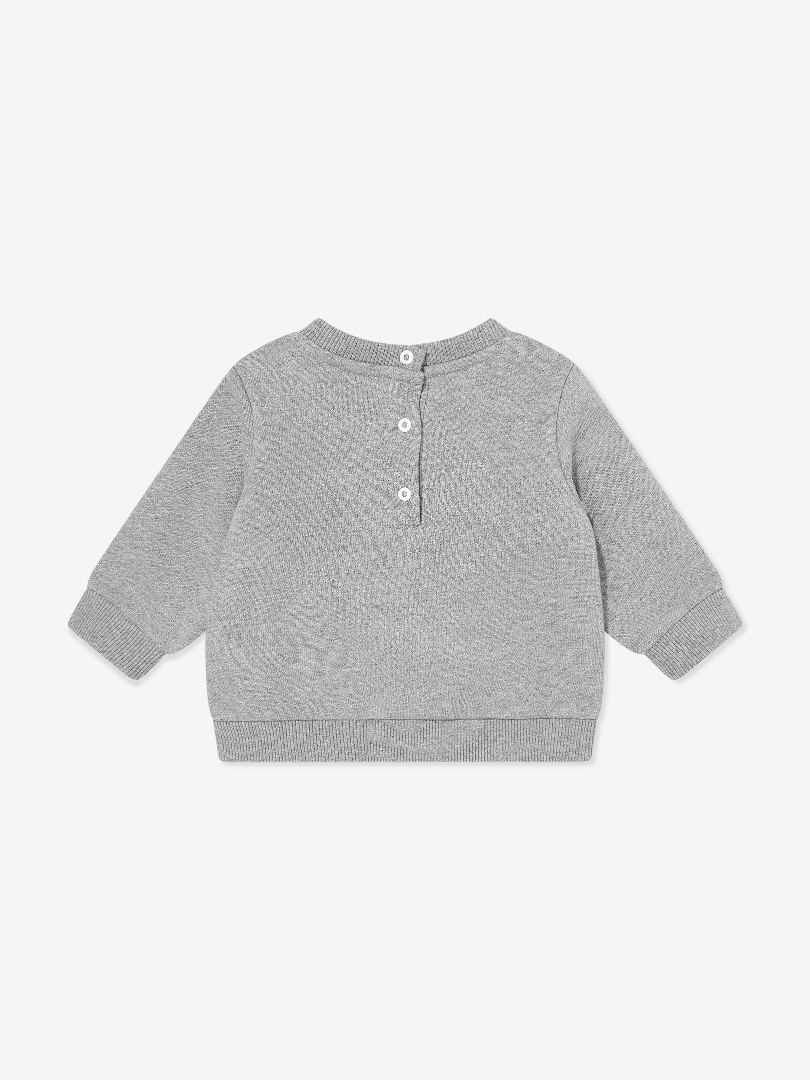 Balmain Baby Boys Logo Sweatshirt in Grey
