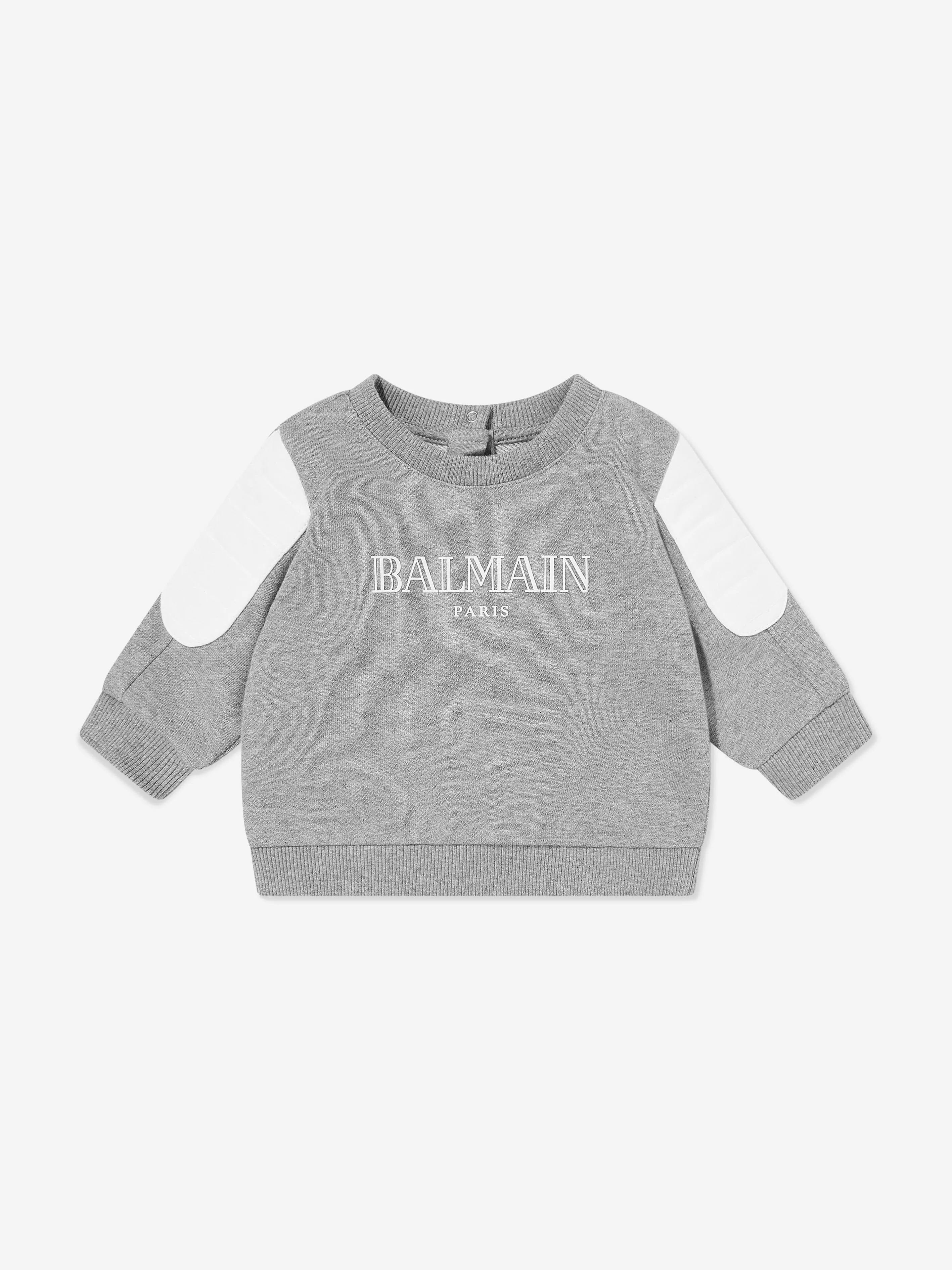 Balmain Baby Boys Logo Sweatshirt in Grey