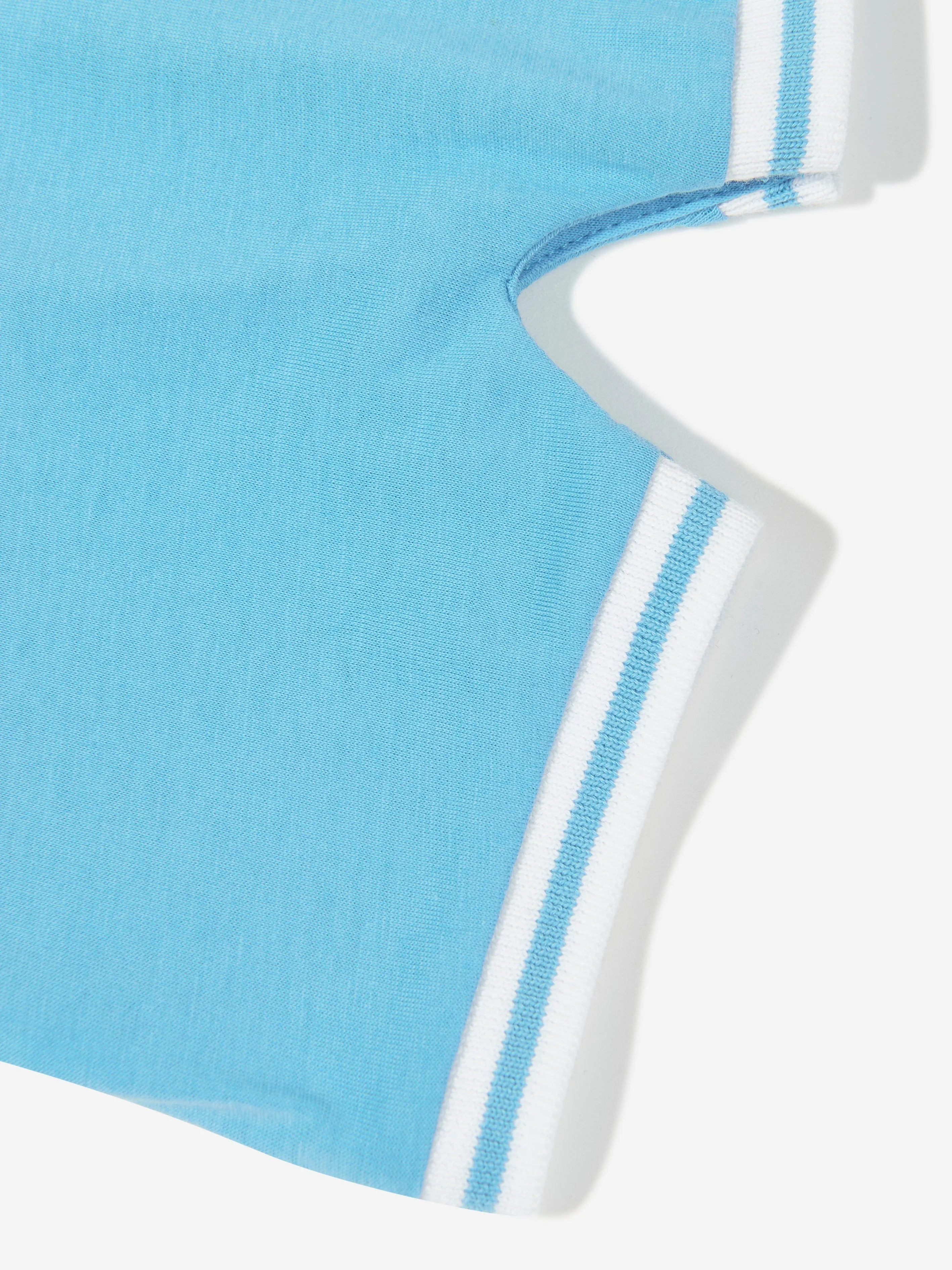 Balmain Baby Boys Polo Romper in Blue