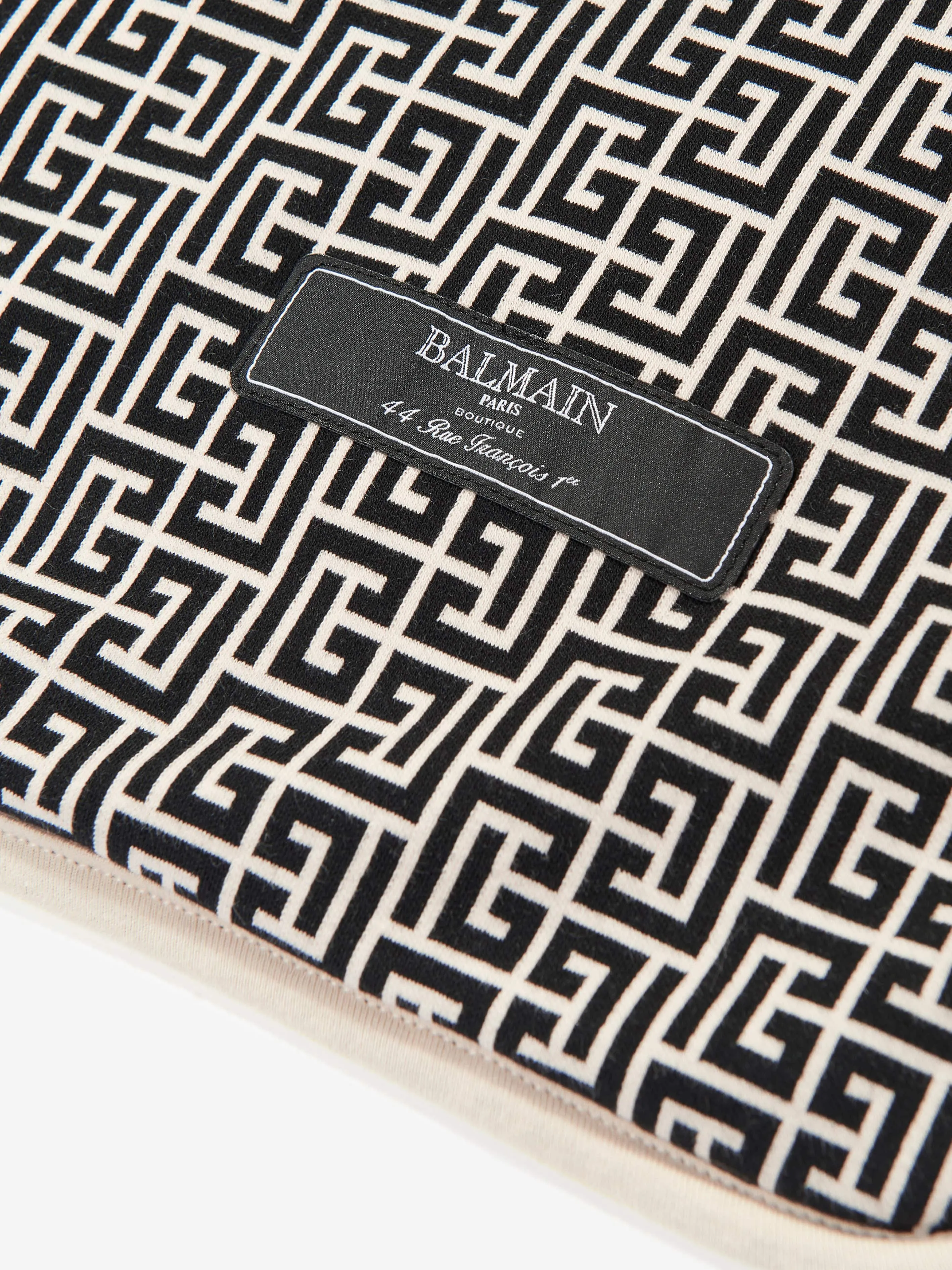 Balmain Baby Monogram Blanket in Black (80 x 80cm)