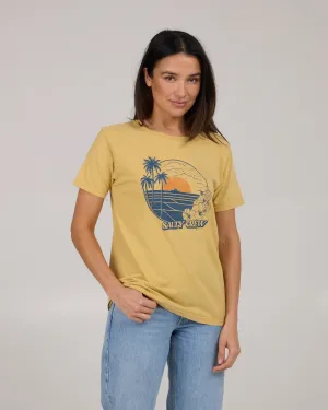 Beach Scene B.f Tee - Dusty Gold