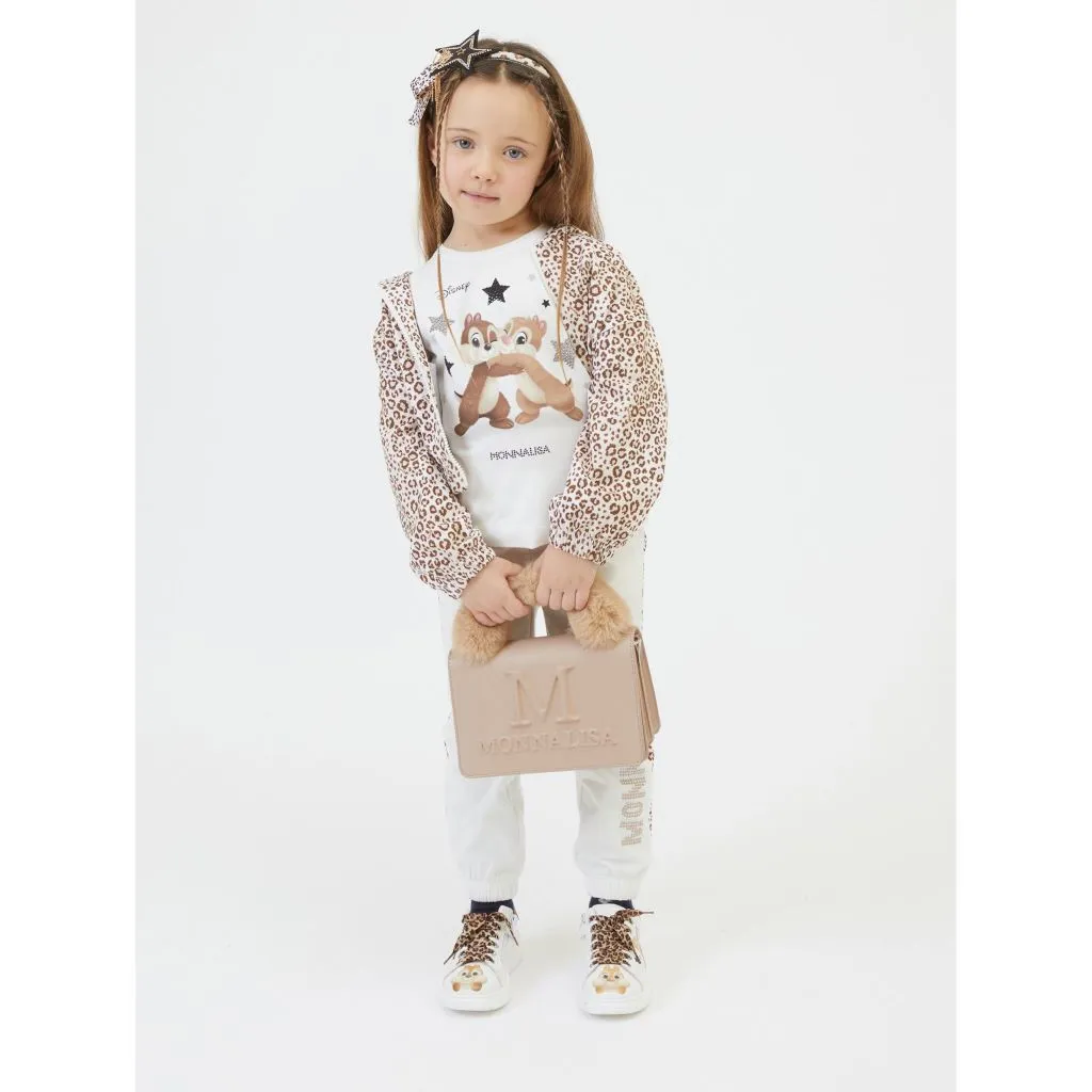 Beige Leopard Print Zip Up