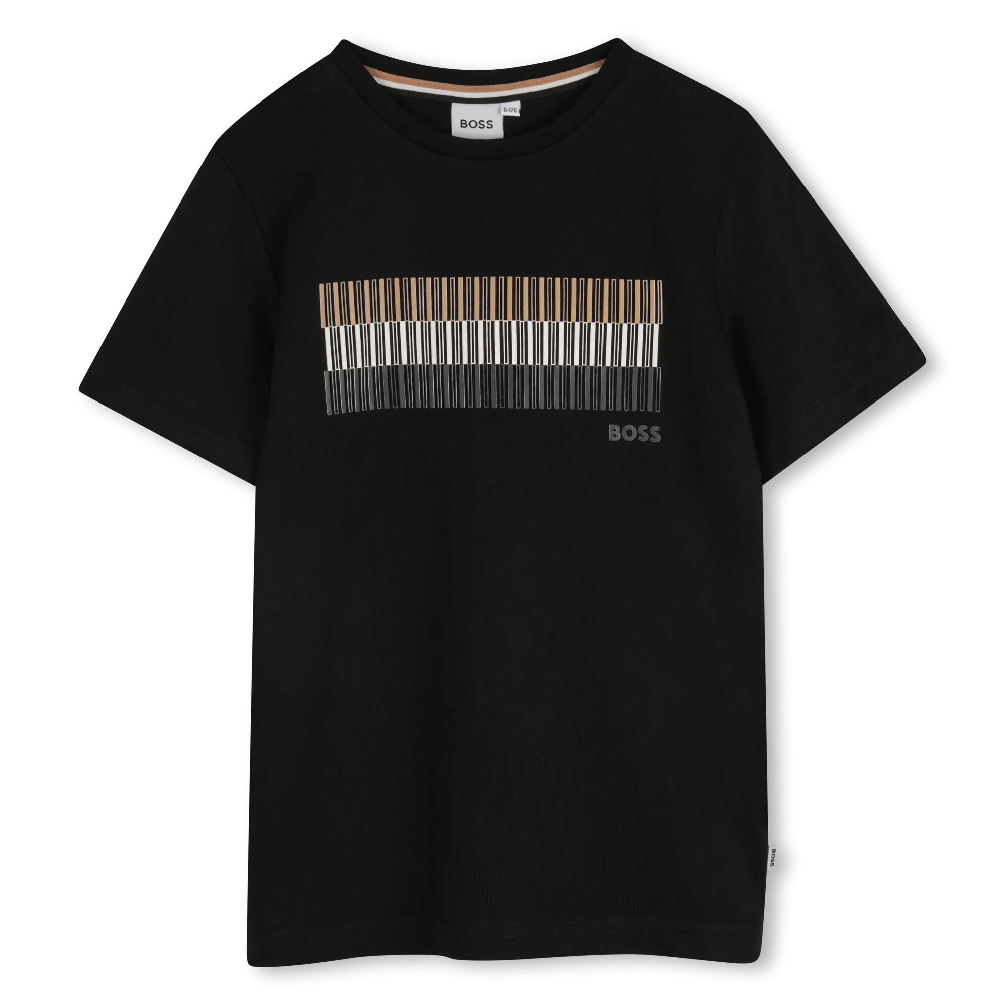 Black Short Sleeve Block Abstract T-Shirt