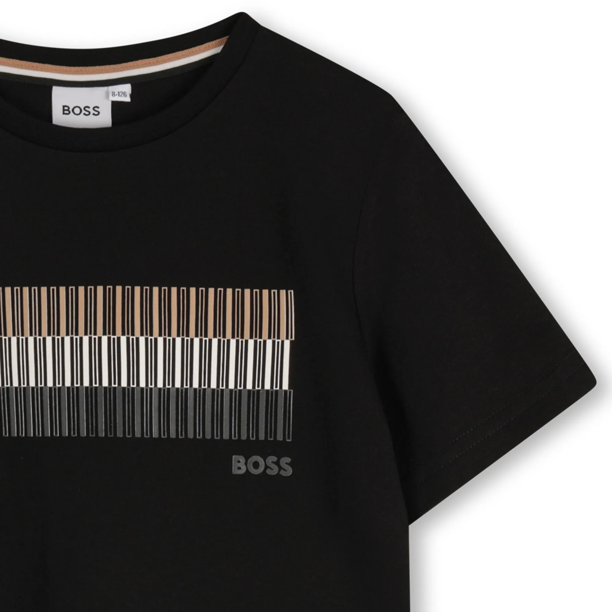 Black Short Sleeve Block Abstract T-Shirt