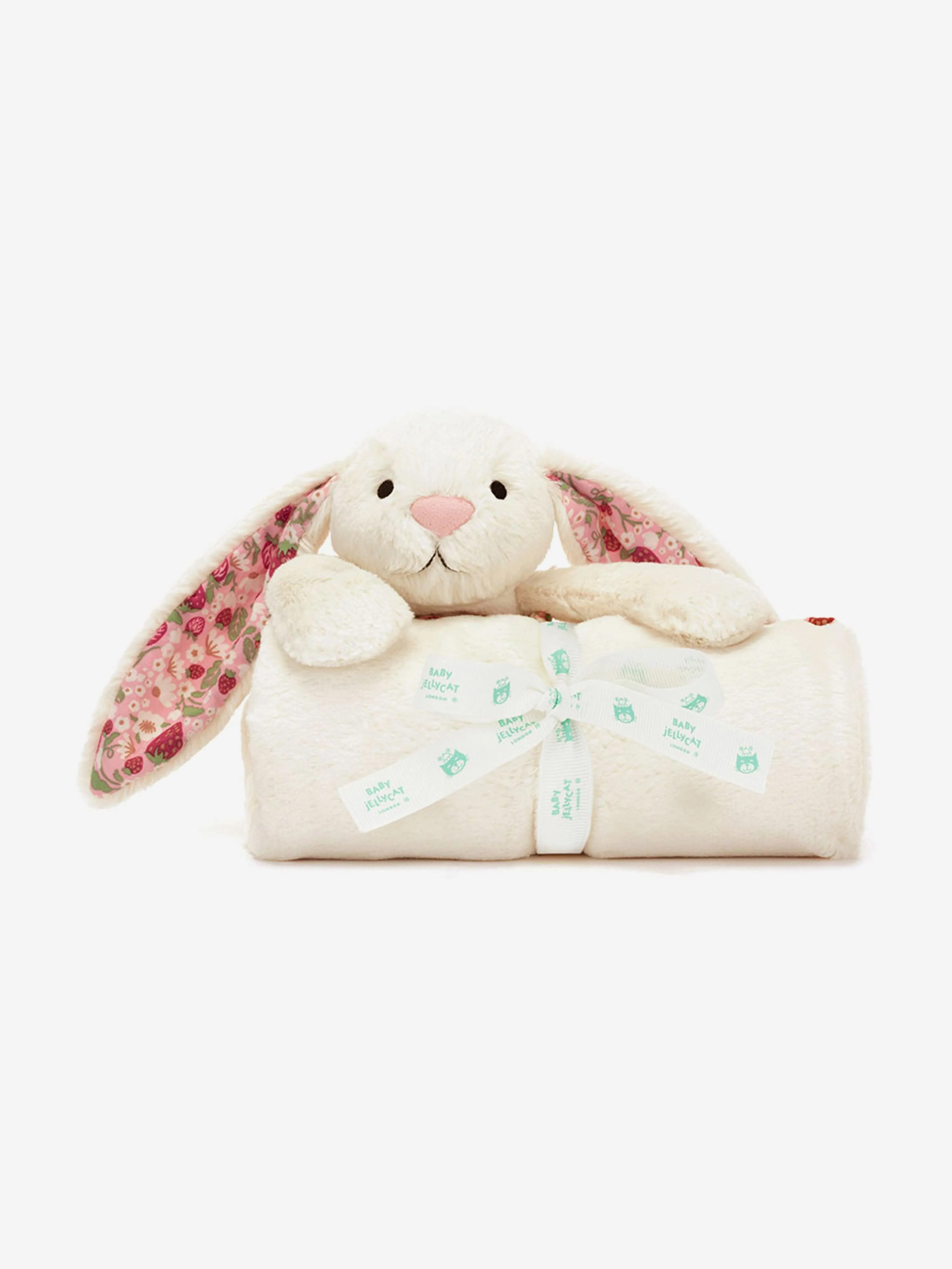 Blossom Cream Bunny 'Berry' Blankie in Ivory (70cm)