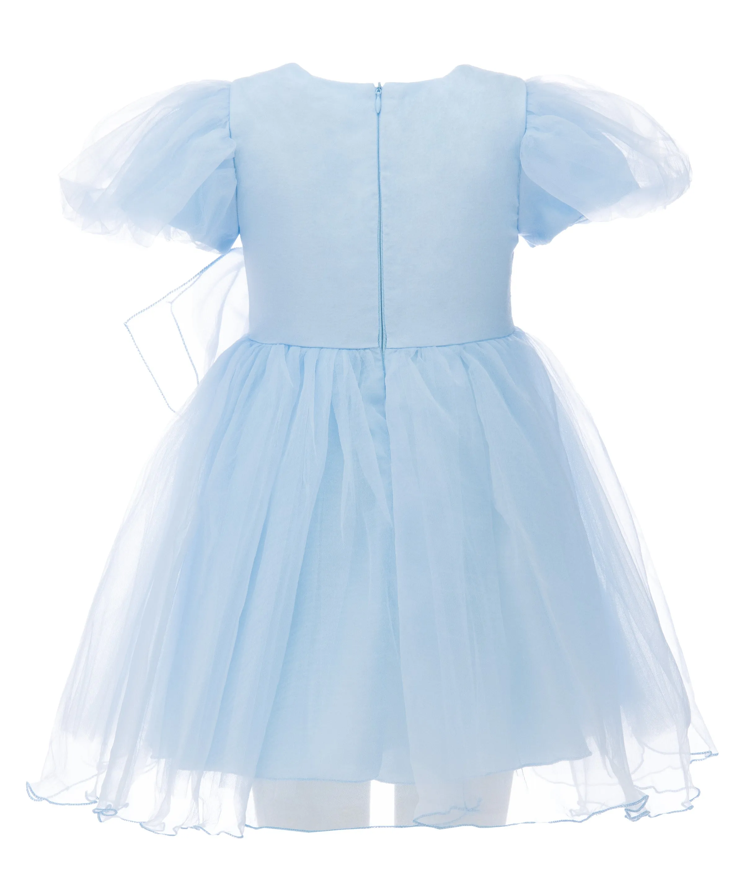 Blue Bow Organza Dress