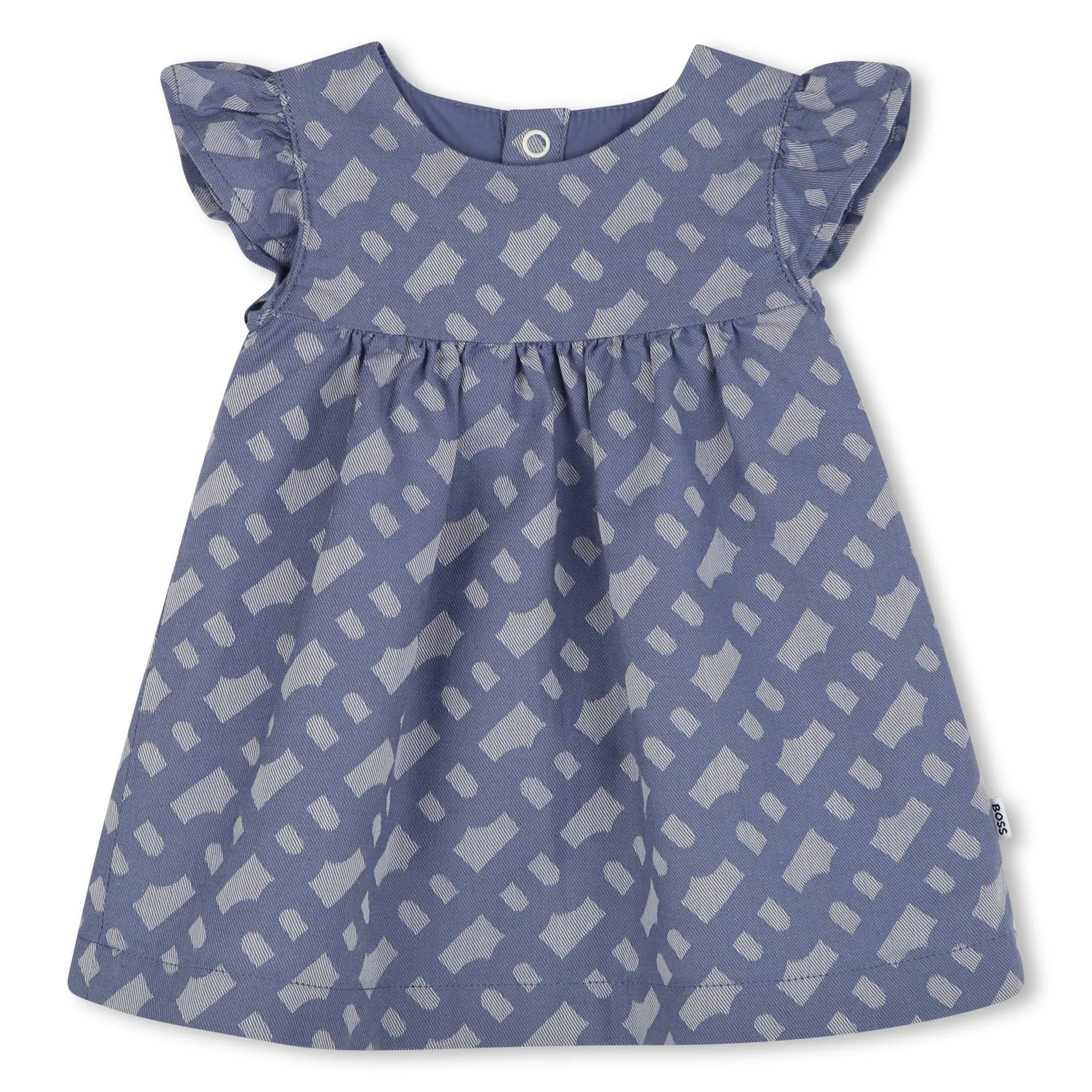 Blue Patterned Dress and Bloomers Set