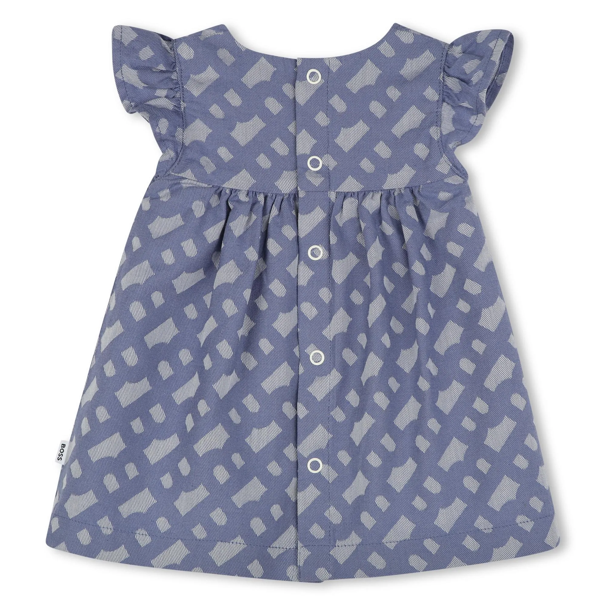 Blue Patterned Dress and Bloomers Set
