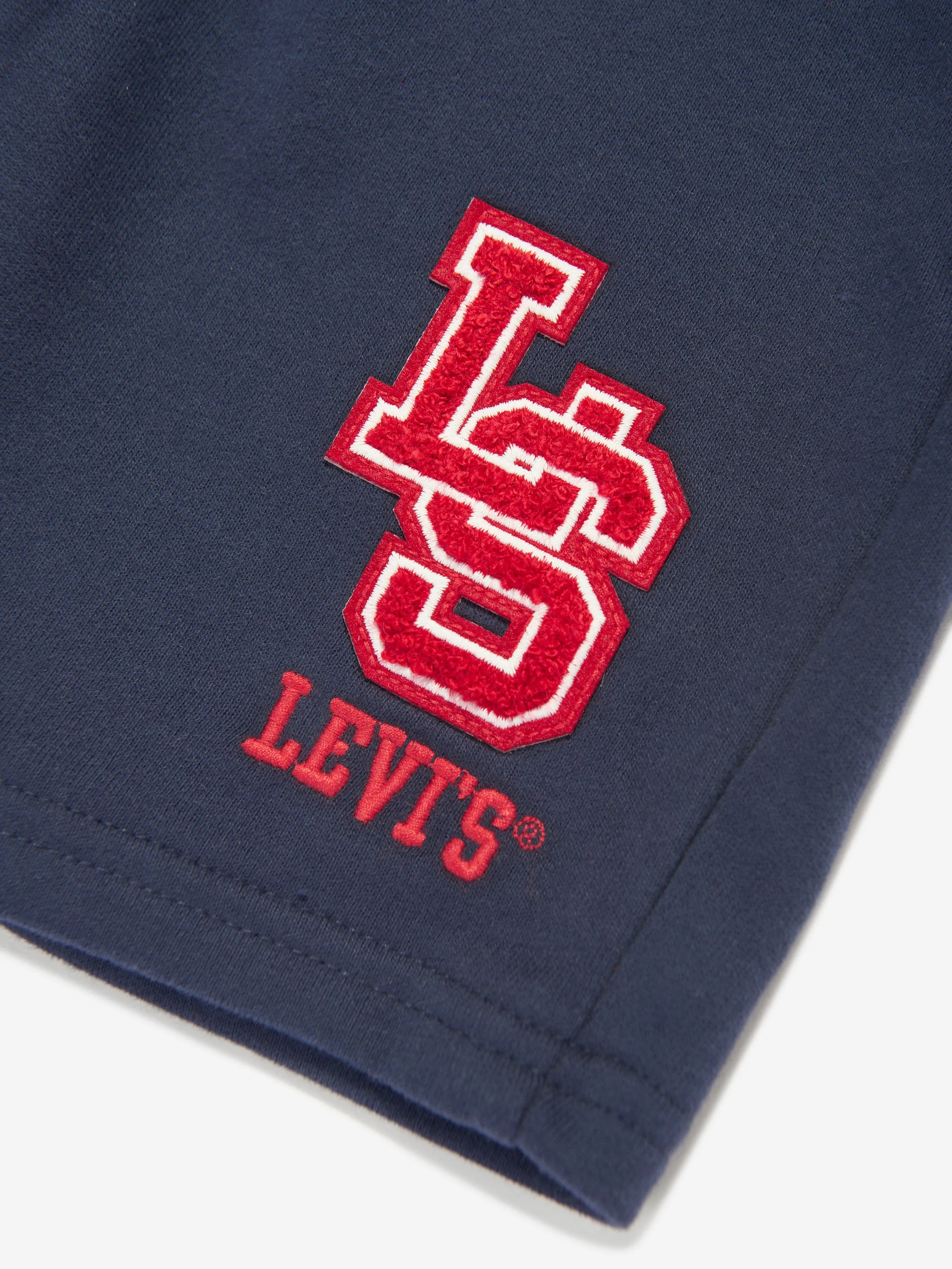 Boys Monogram Shorts in Navy