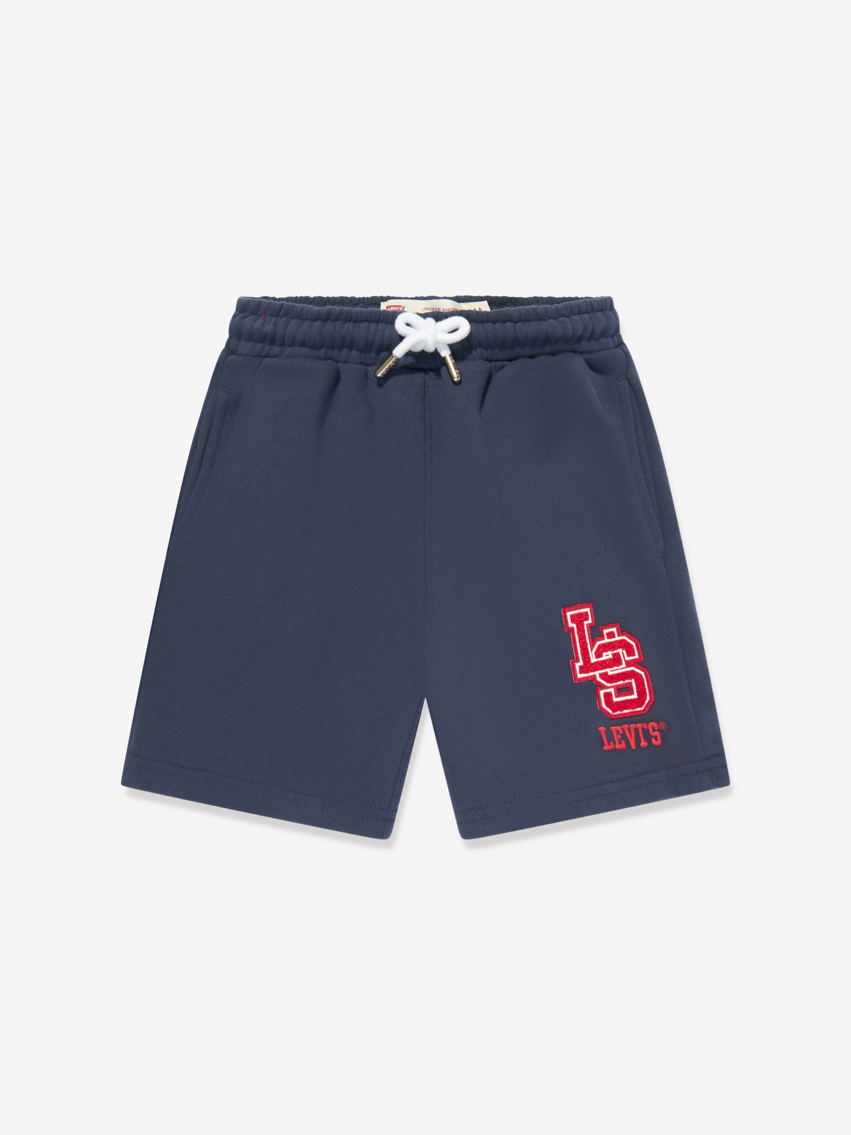 Boys Monogram Shorts in Navy