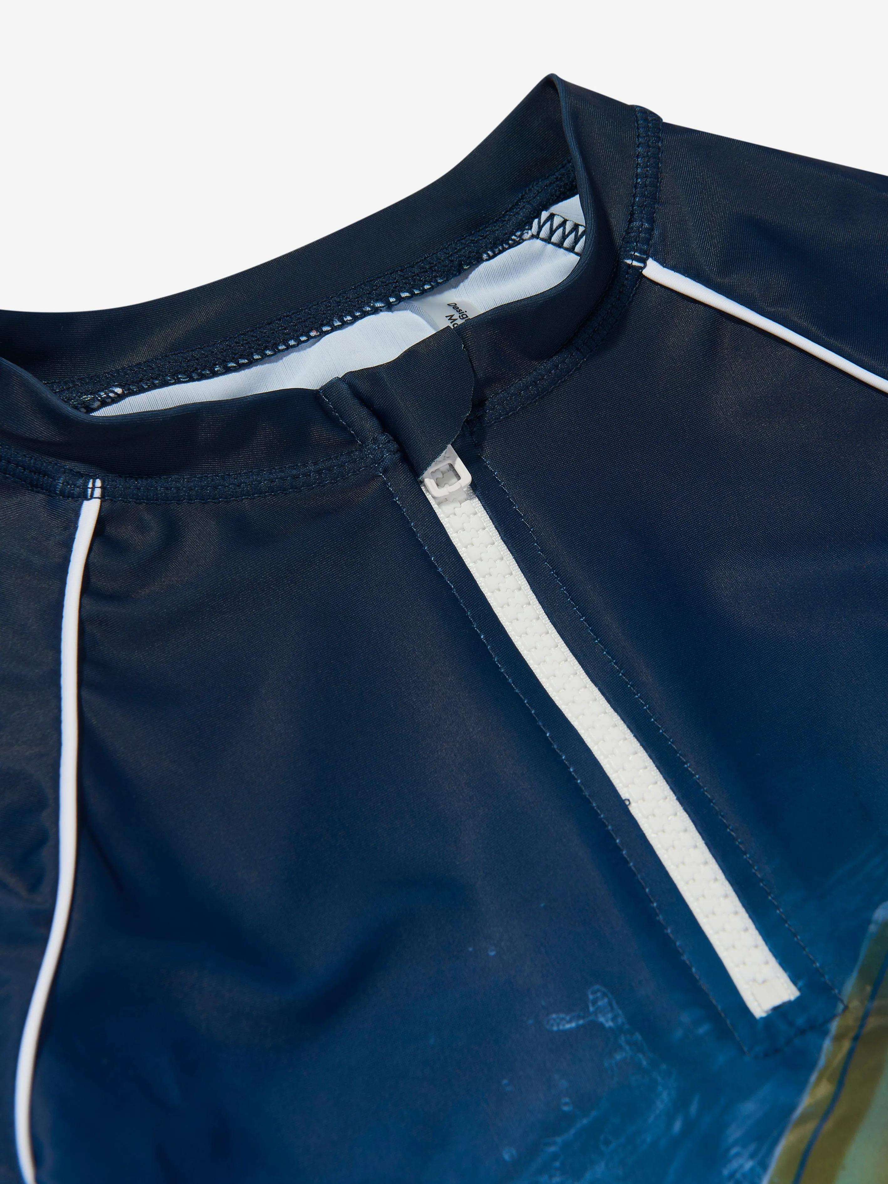 Boys Noble Surf Art Chill Rashguard in Blue (UPF50 )