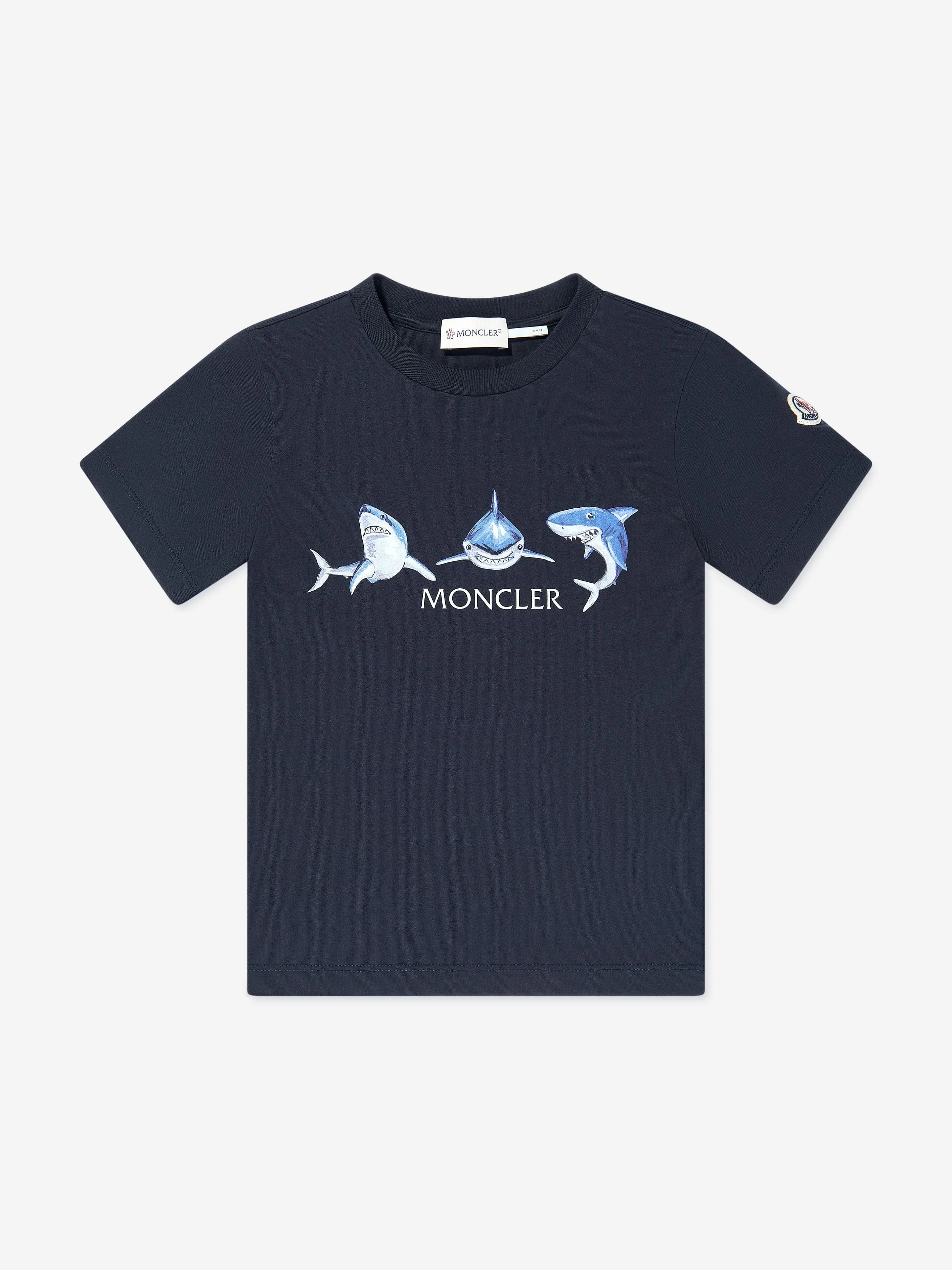 Boys Shark T-Shirt and Shorts Set in Navy