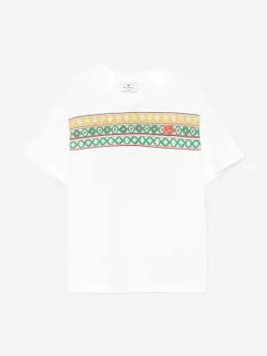 Boys Striped Pattern T-Shirt in Ivory