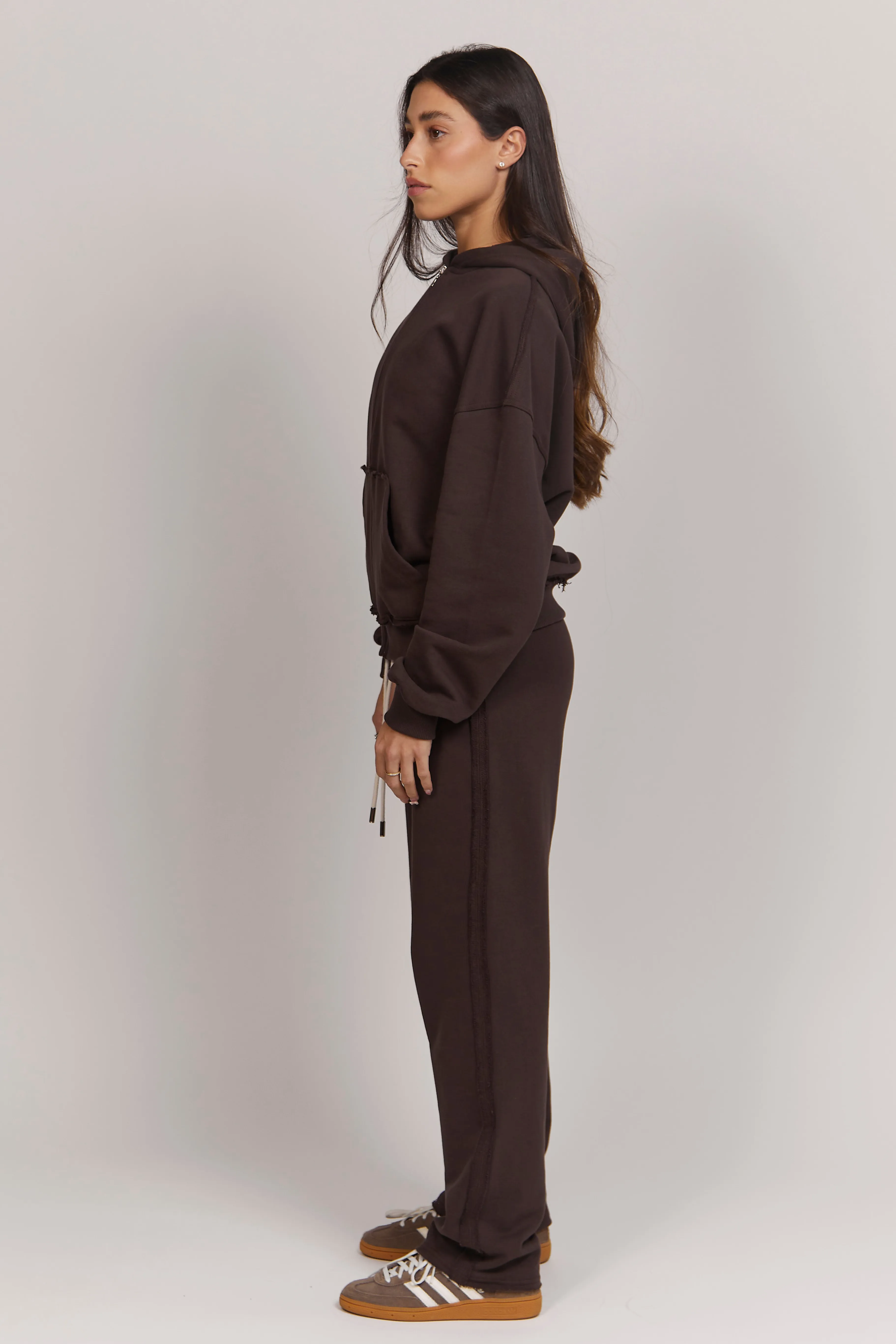 Cacao Zip Up Hoodie