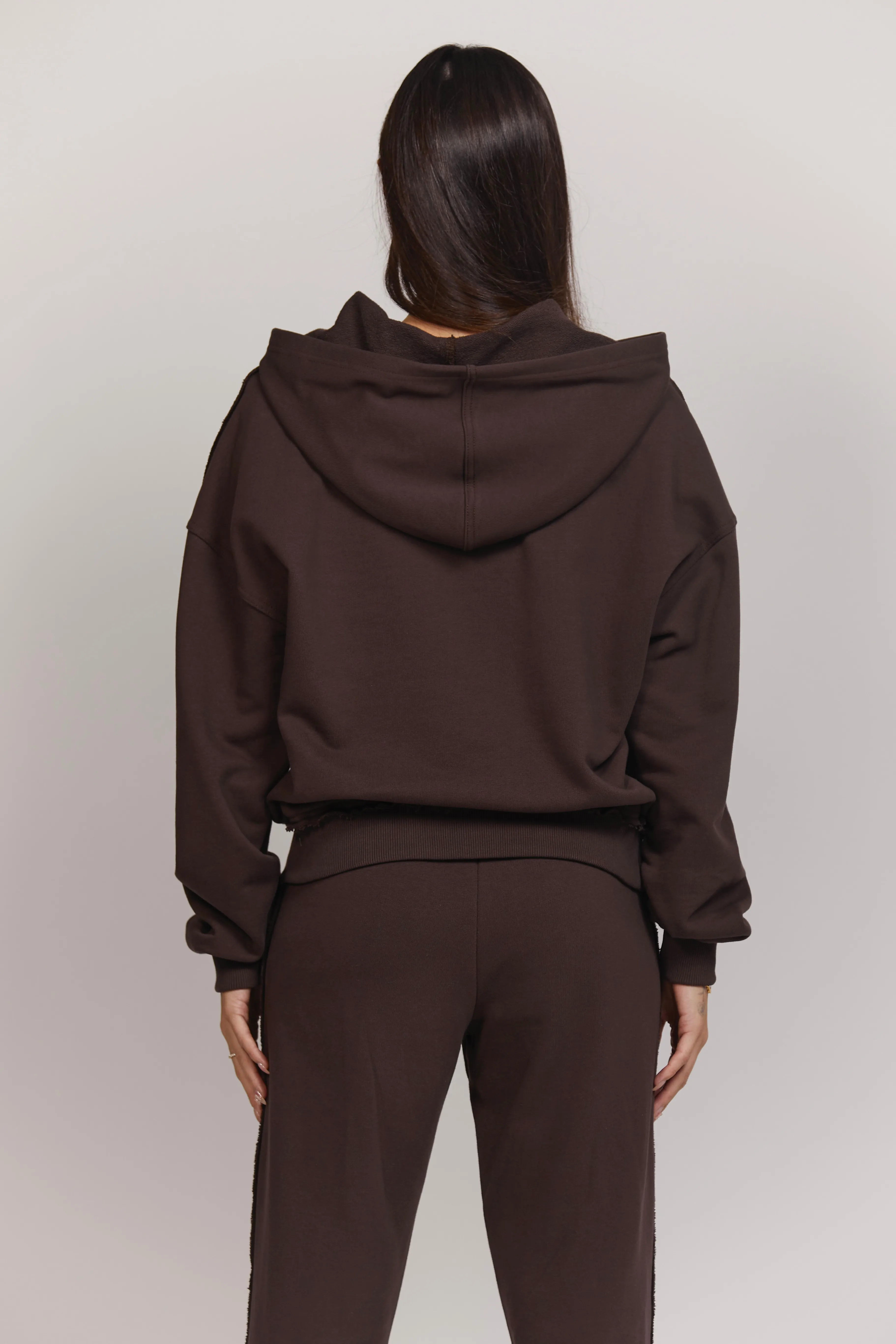 Cacao Zip Up Hoodie