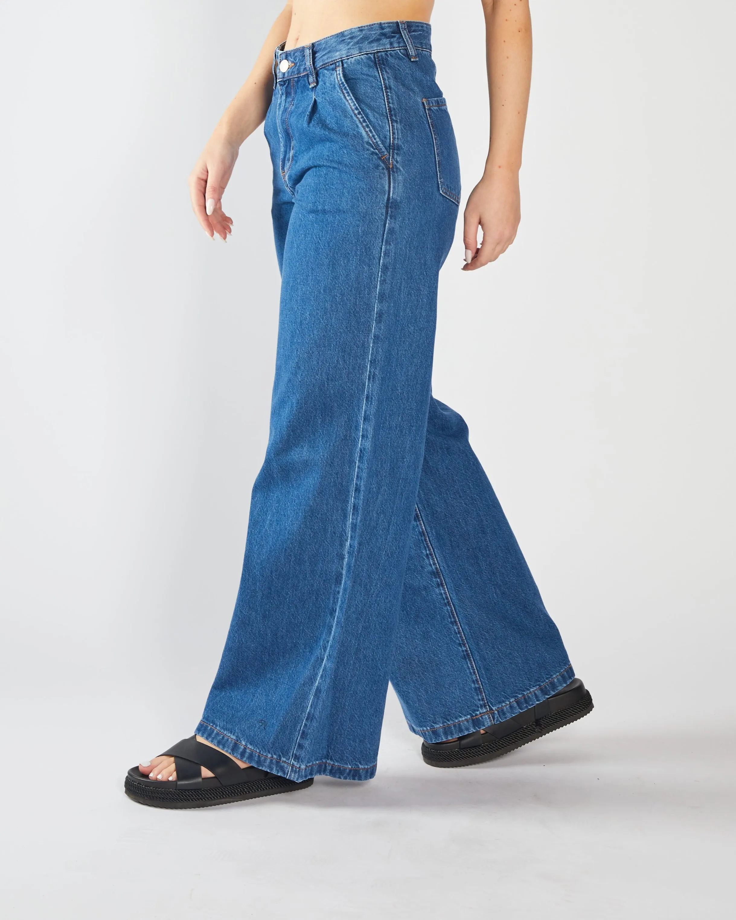 Cameron Wide Leg Medium Blue