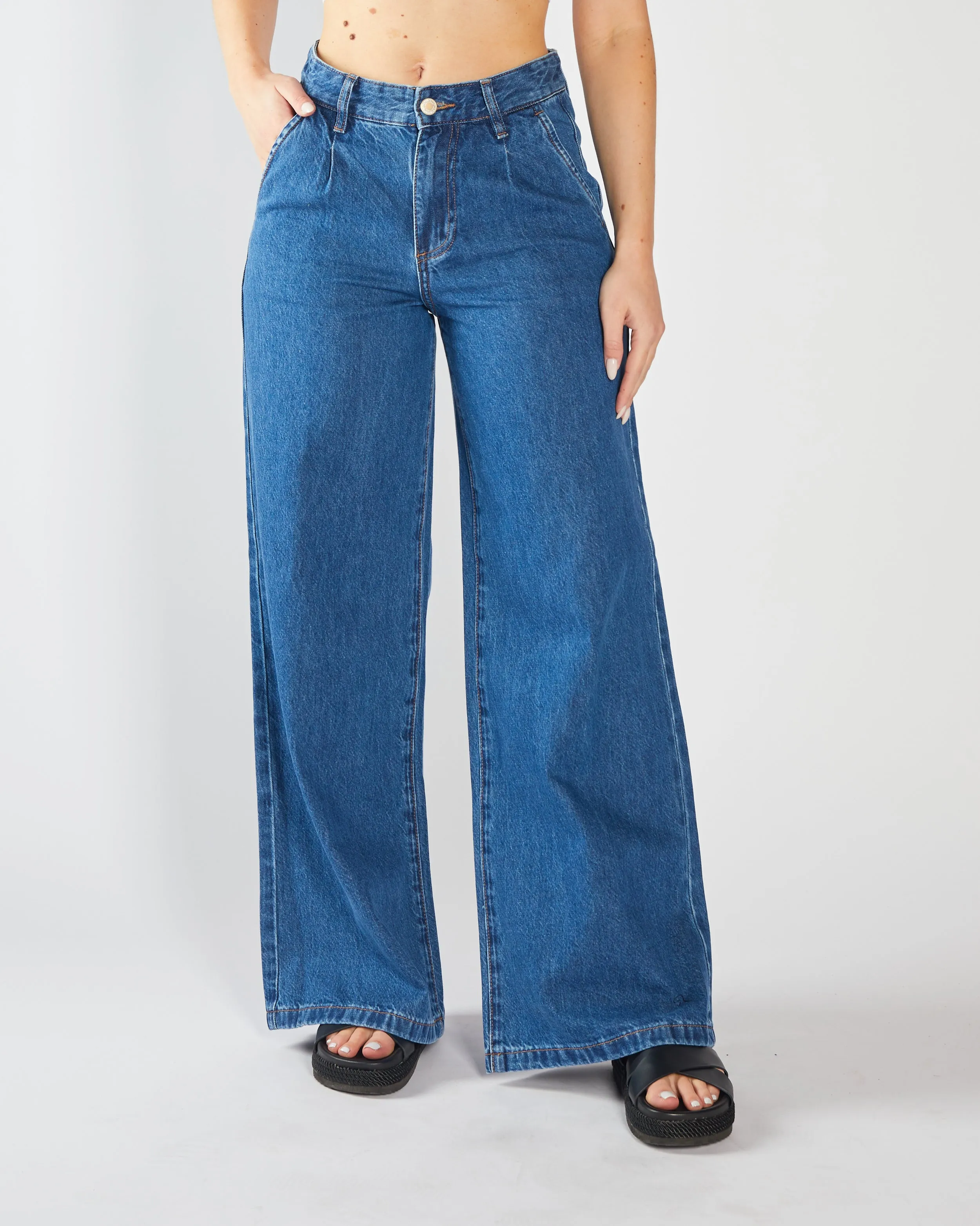 Cameron Wide Leg Medium Blue