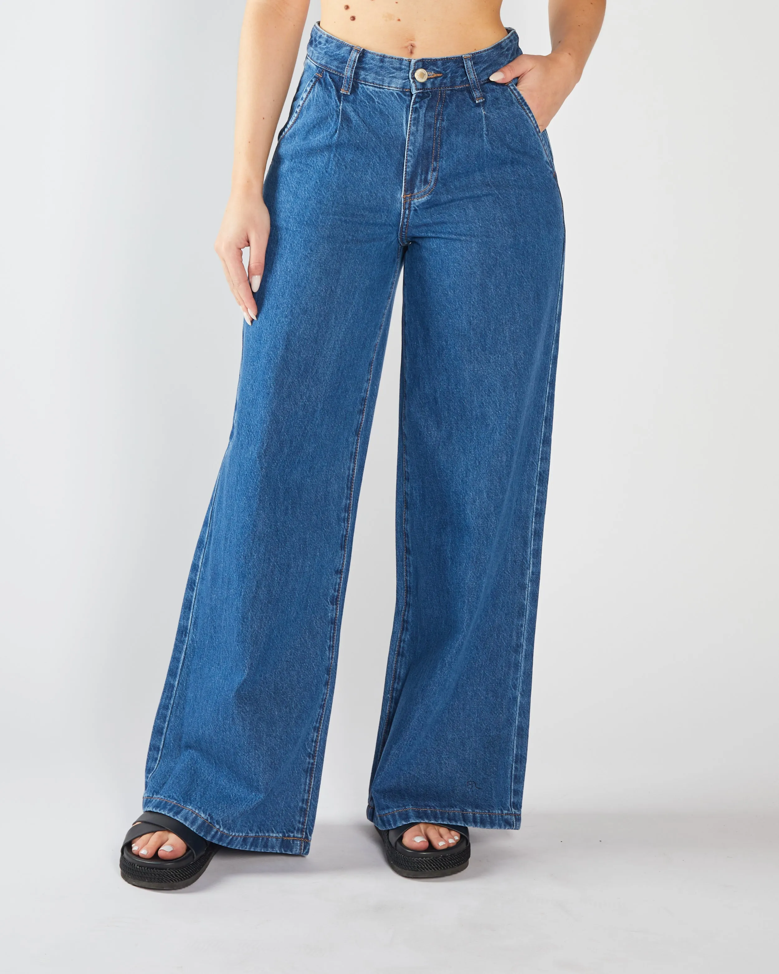 Cameron Wide Leg Medium Blue