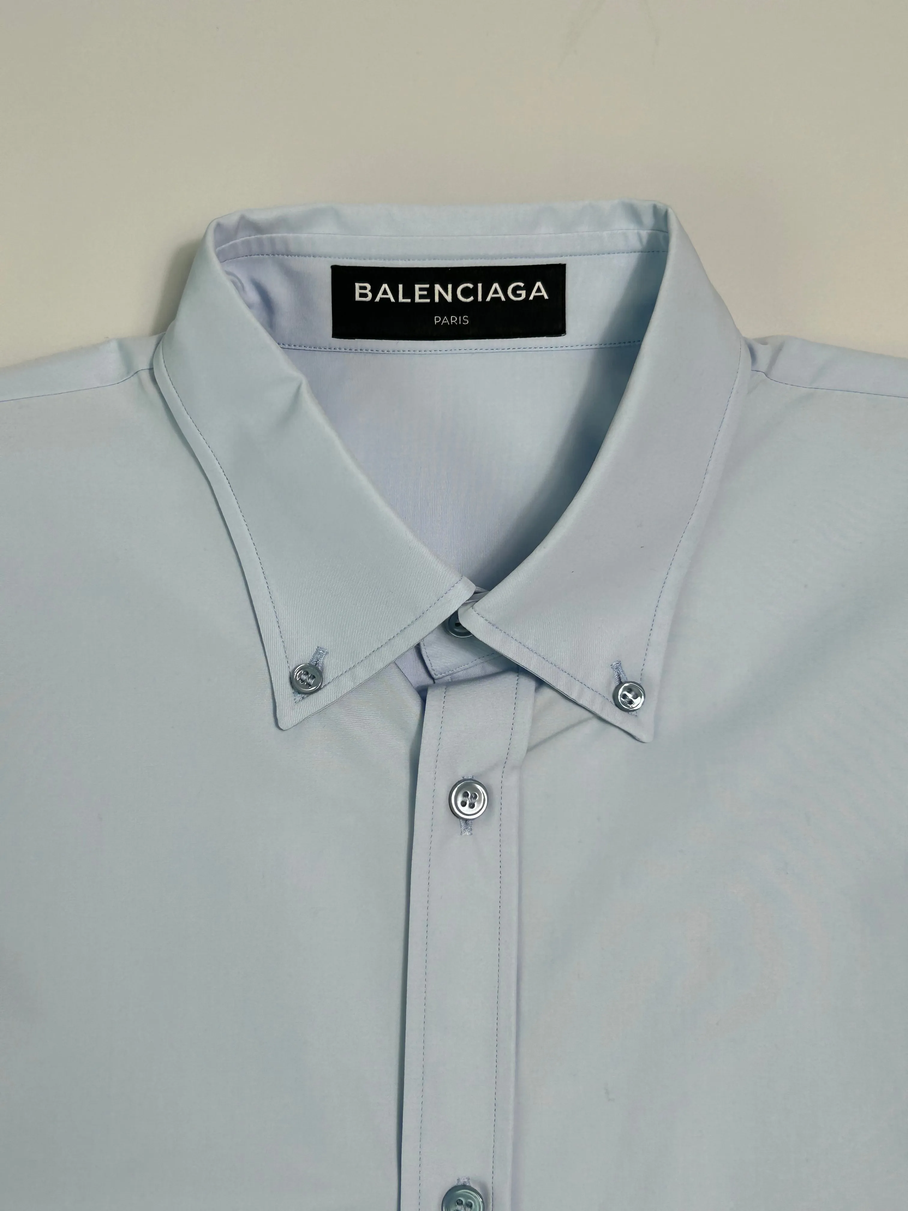 Camicia Azzurra Oversize In Cotone