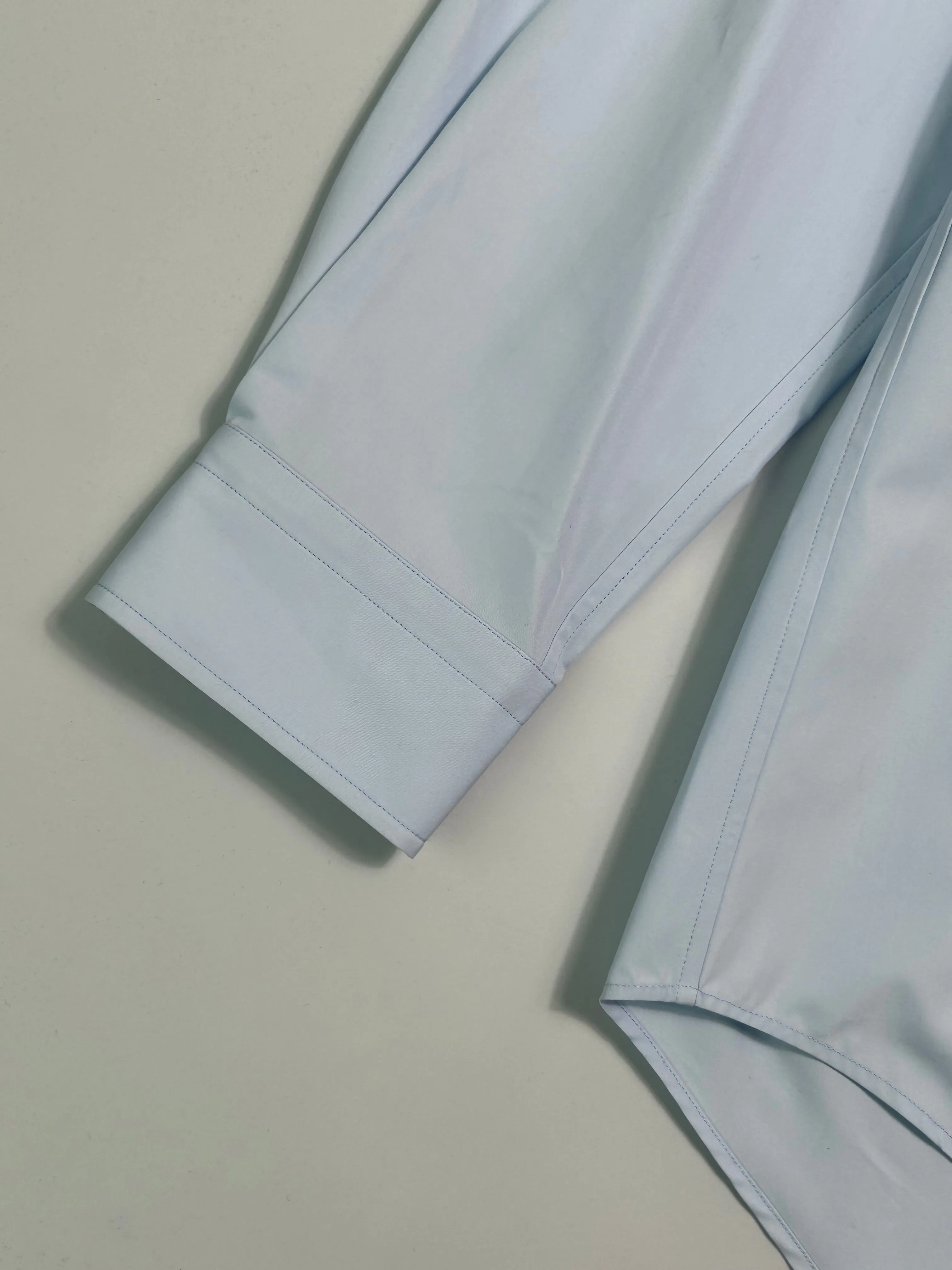 Camicia Azzurra Oversize In Cotone