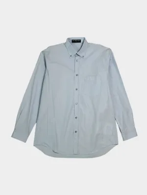 Camicia Azzurra Oversize In Cotone