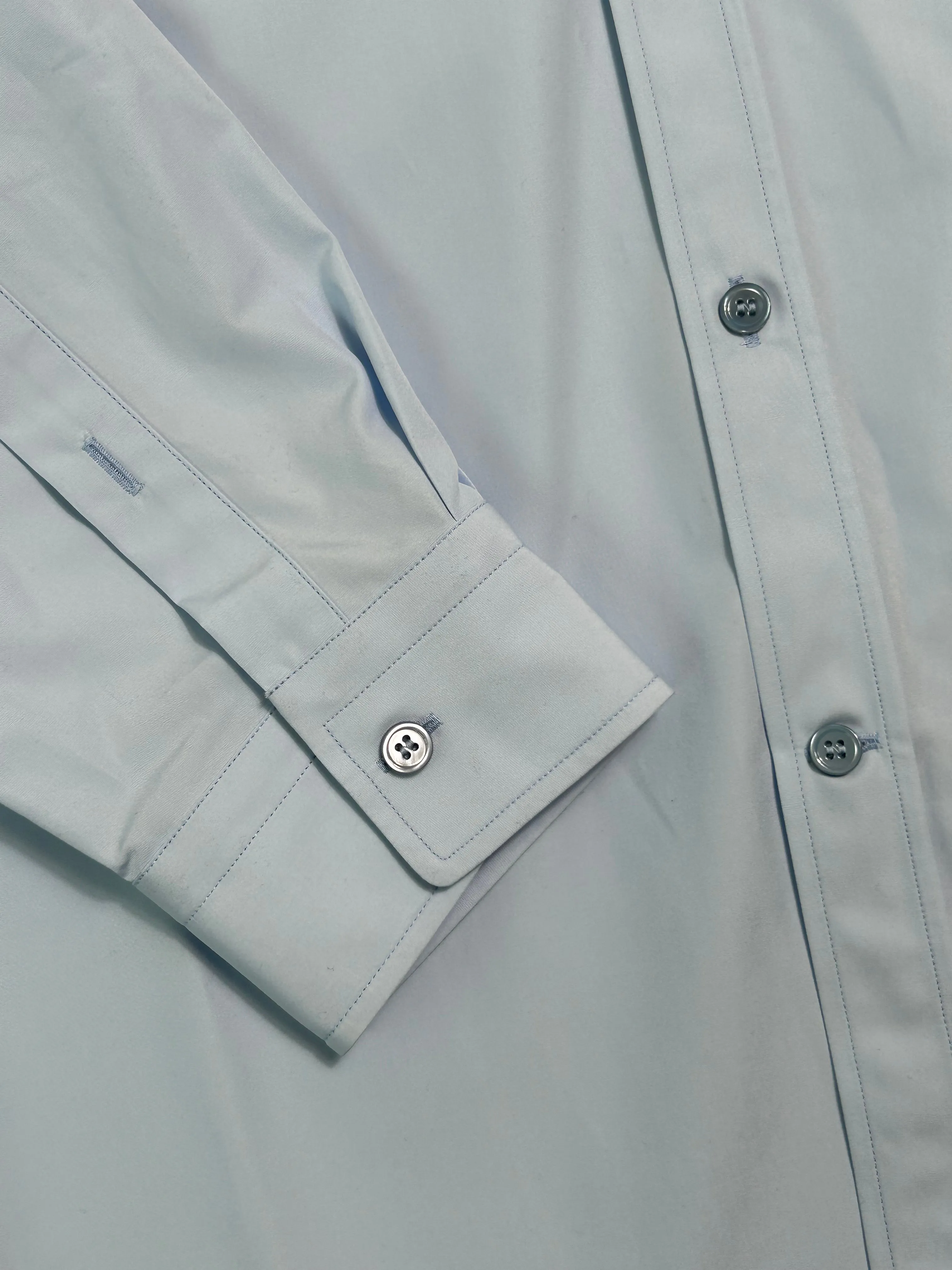 Camicia Azzurra Oversize In Cotone