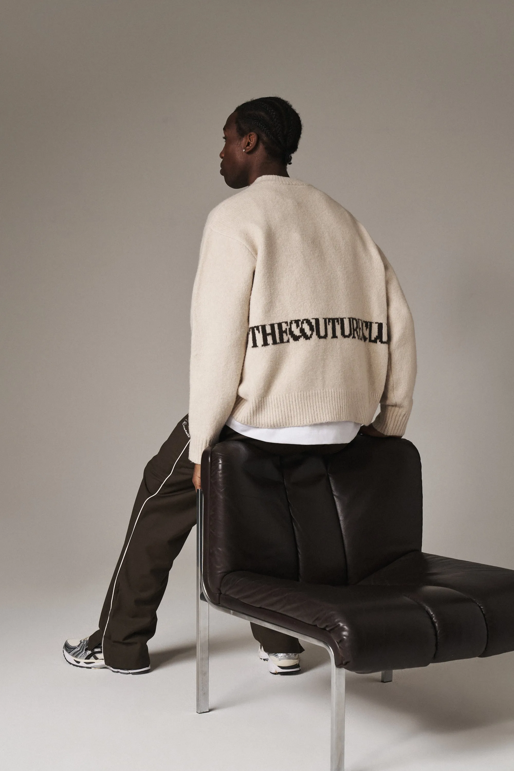 COPYRIGHT BRUSHED KNIT JUMPER - OFF WHITE