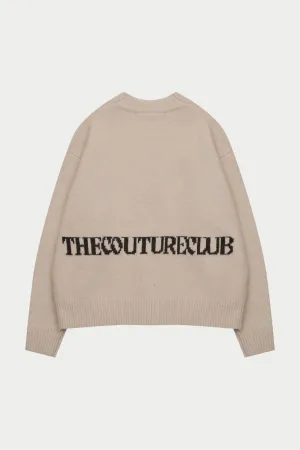 COPYRIGHT BRUSHED KNIT JUMPER - OFF WHITE