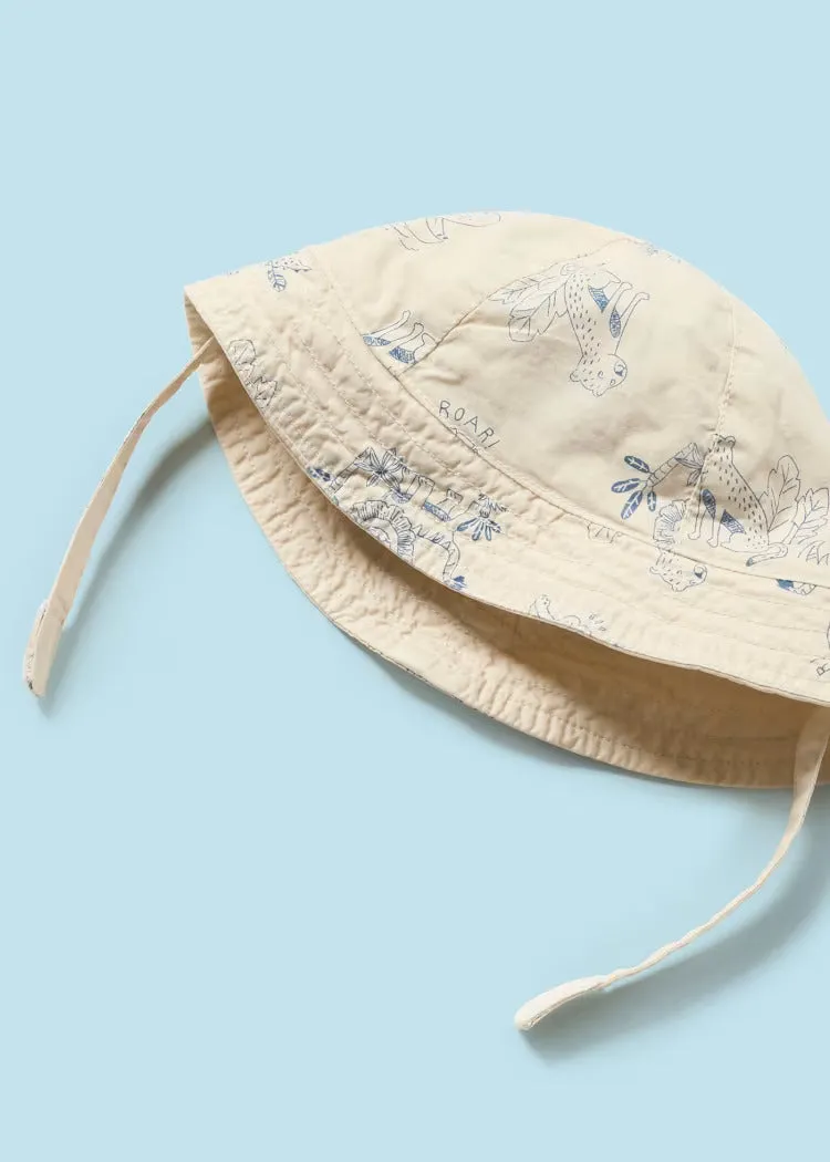Cream Safari Print Shorts & Hat