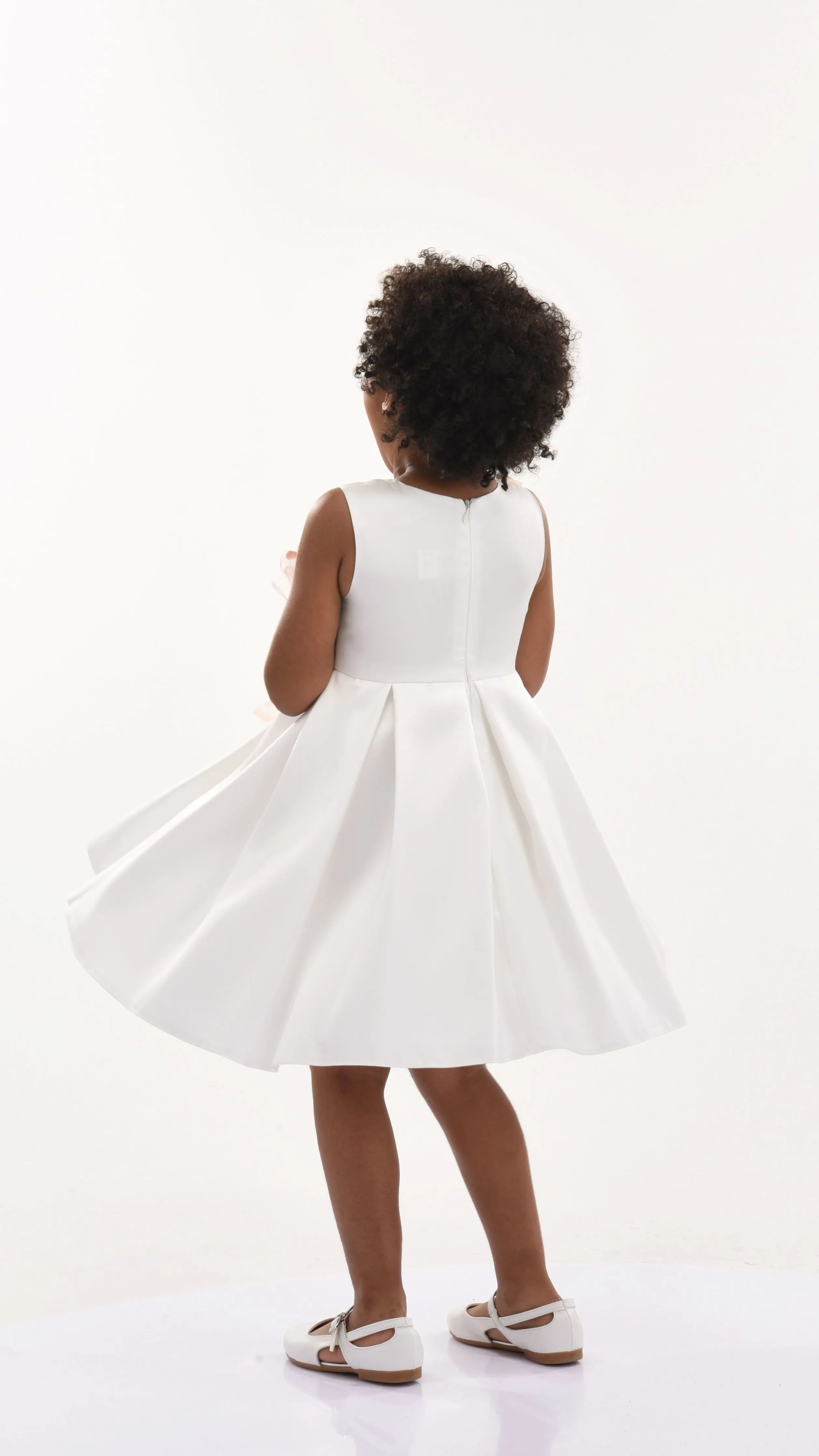 Cream Shasta Tulle Bow Dress