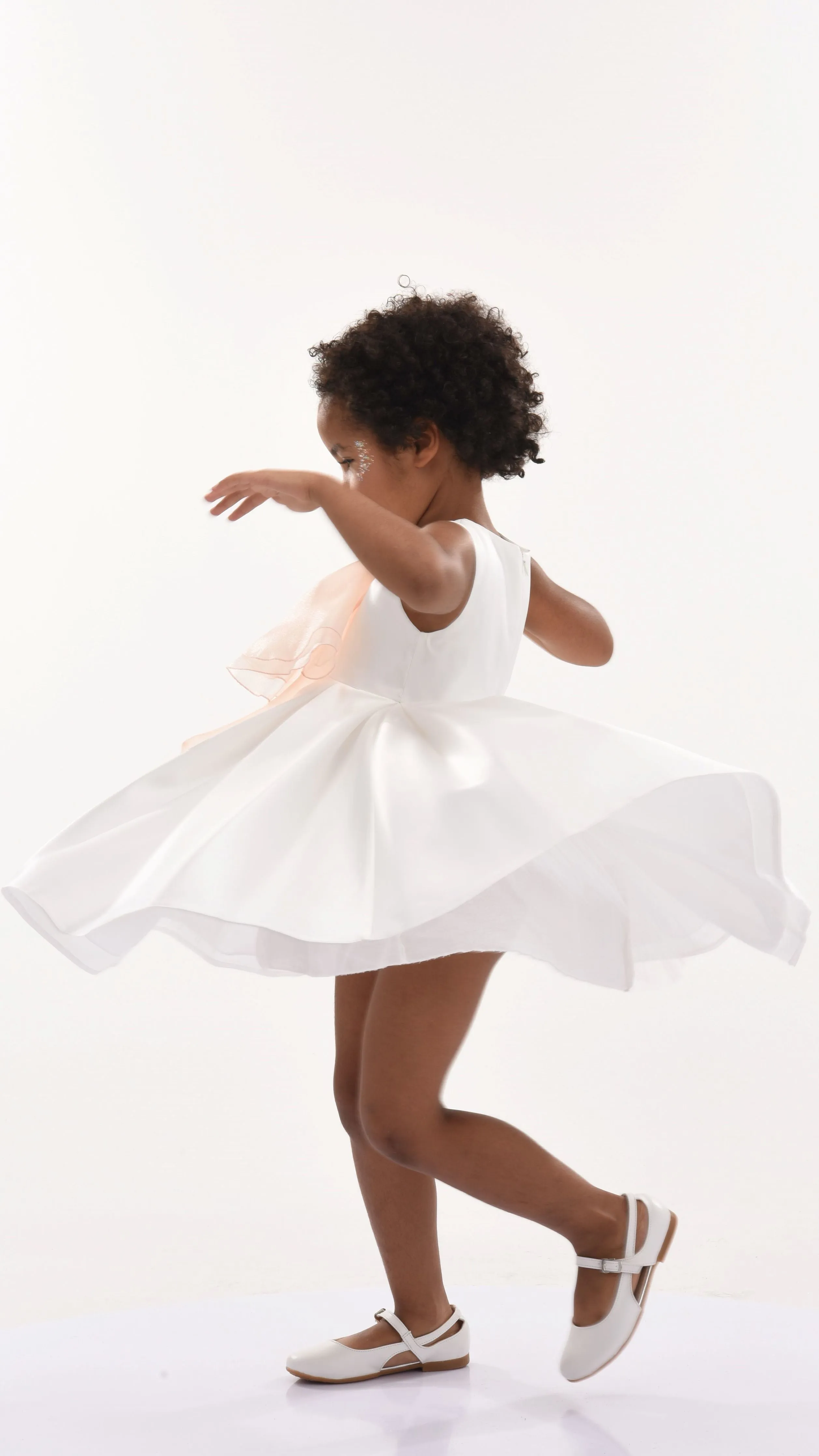 Cream Shasta Tulle Bow Dress