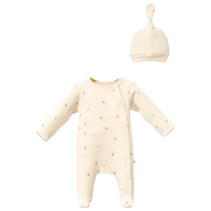 Cream Star Print Babygrow & Hat
