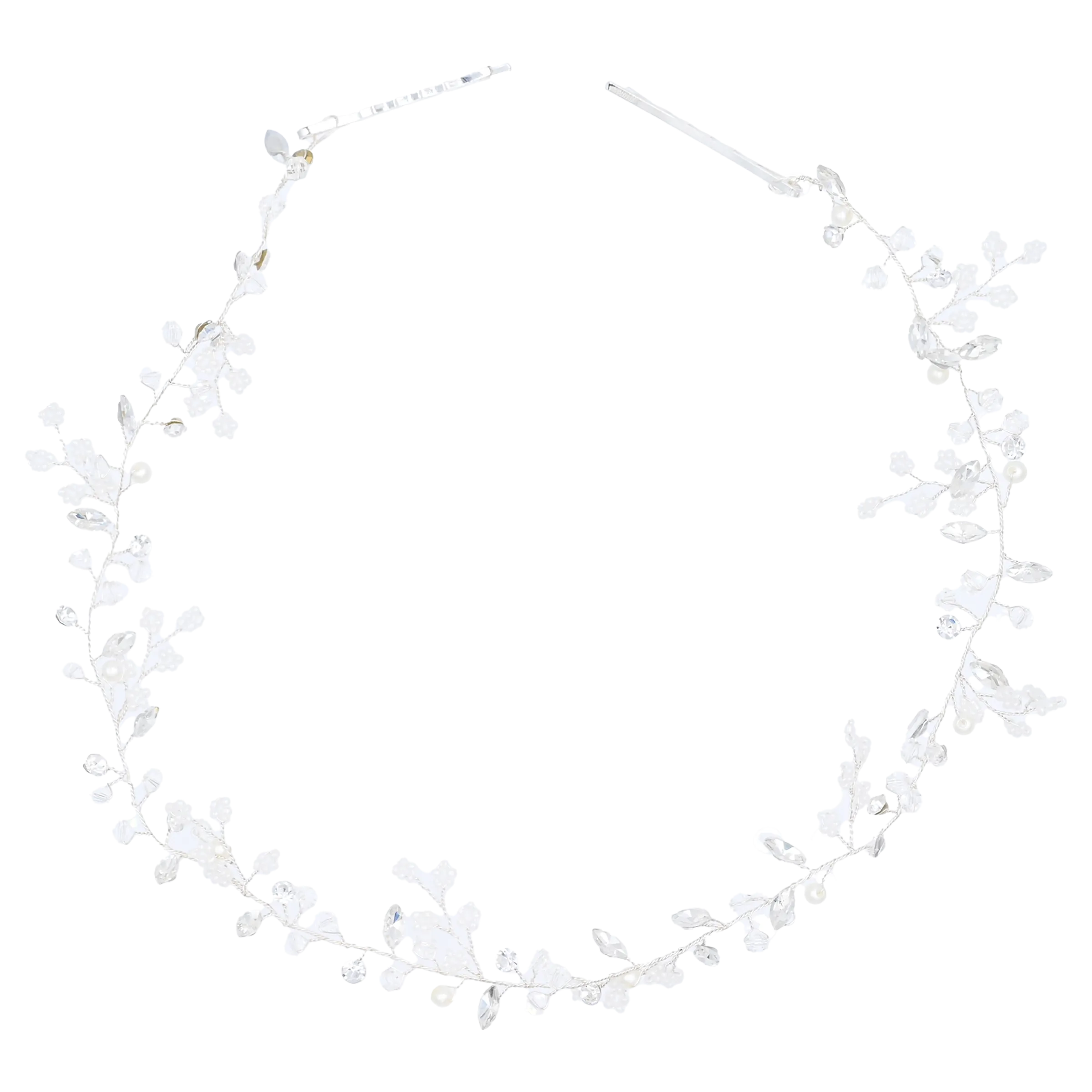 Crystal Floral Accented Hair Vine
