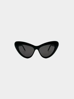 Curved Cat Eye Sunglasses