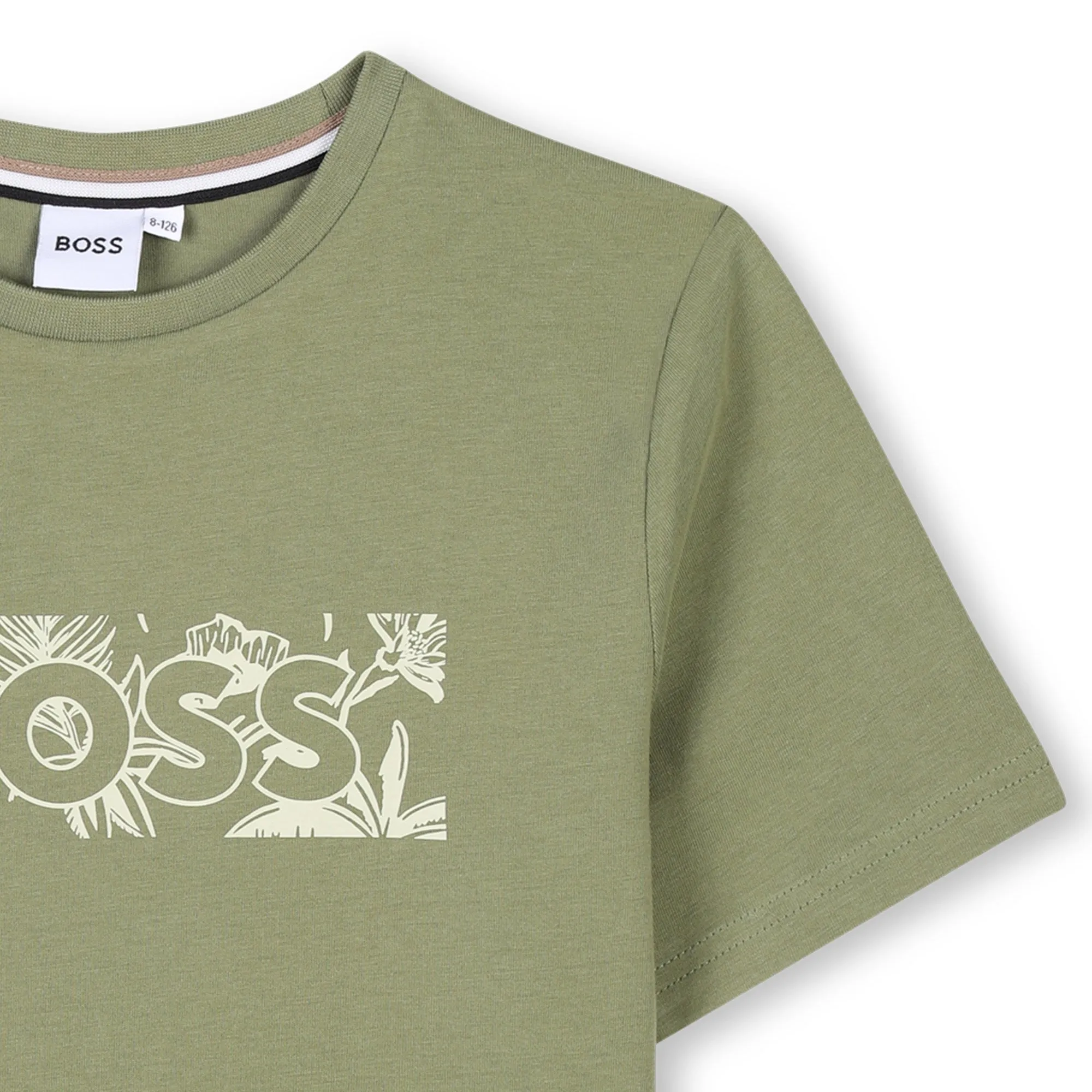 Dark Green Sand Leaf Logo T-Shirt