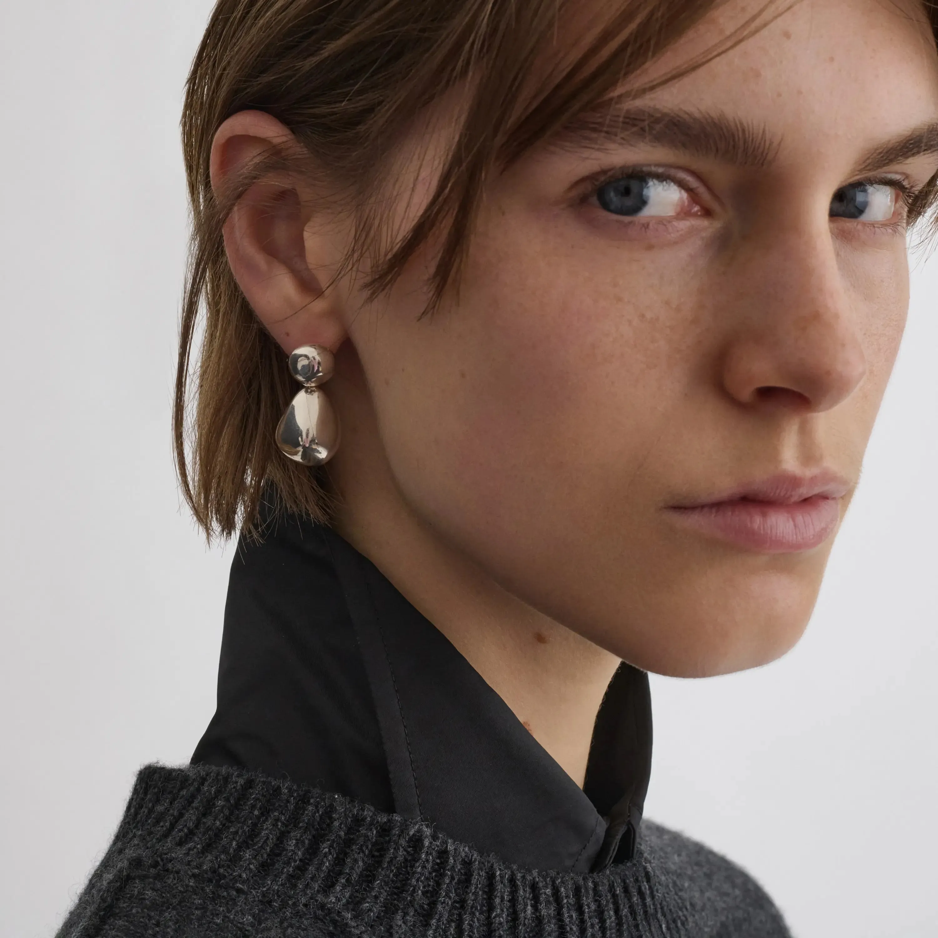 DOUBLE BALL EARRINGS | sterling silver