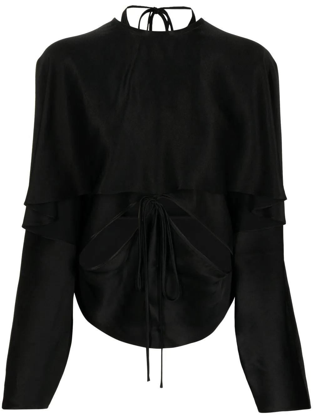 DRAPED INSIDE CUT-OUTS BLOUSE