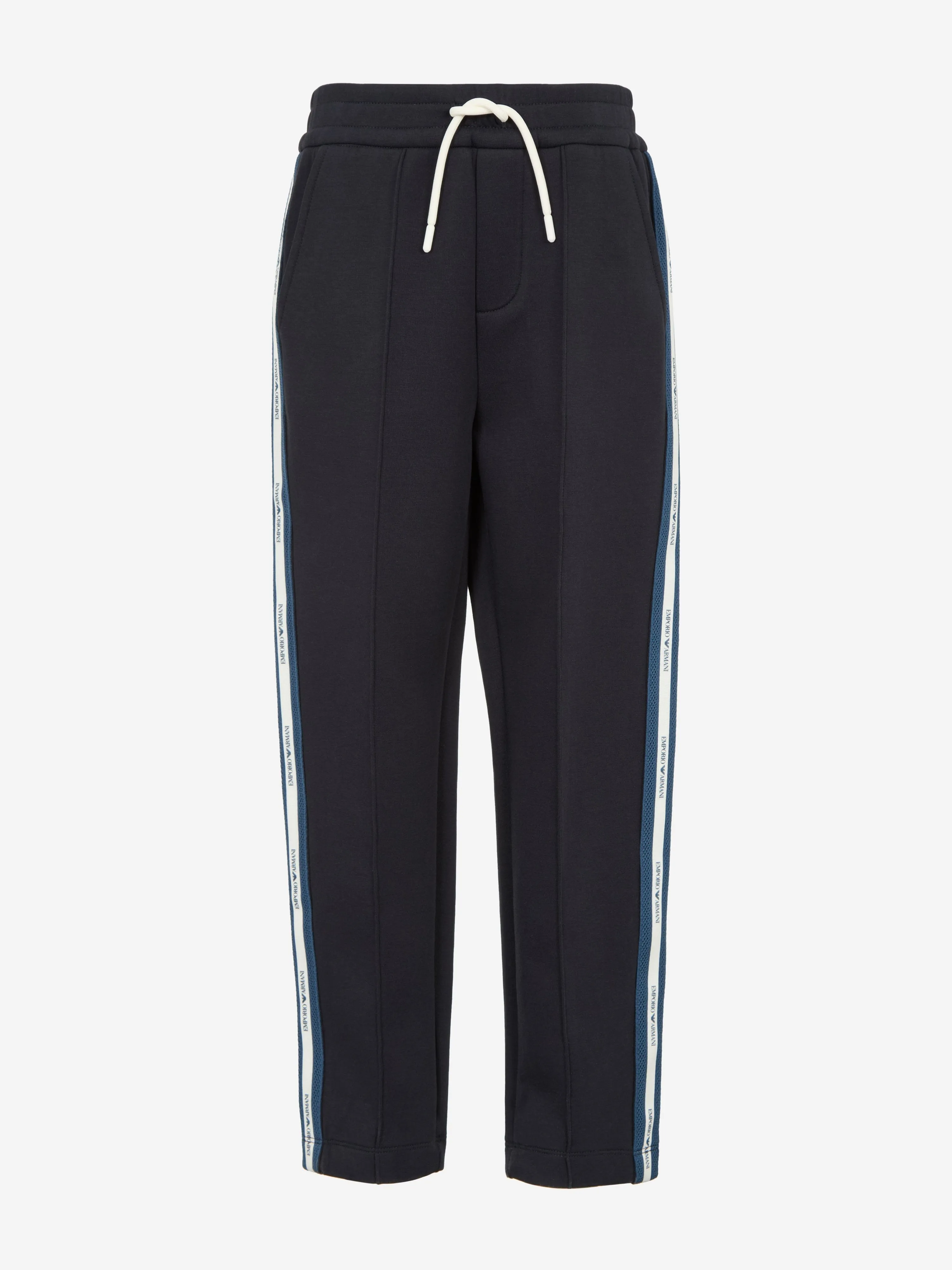 Emporio Armani Boys Logo Tape Joggers in Navy